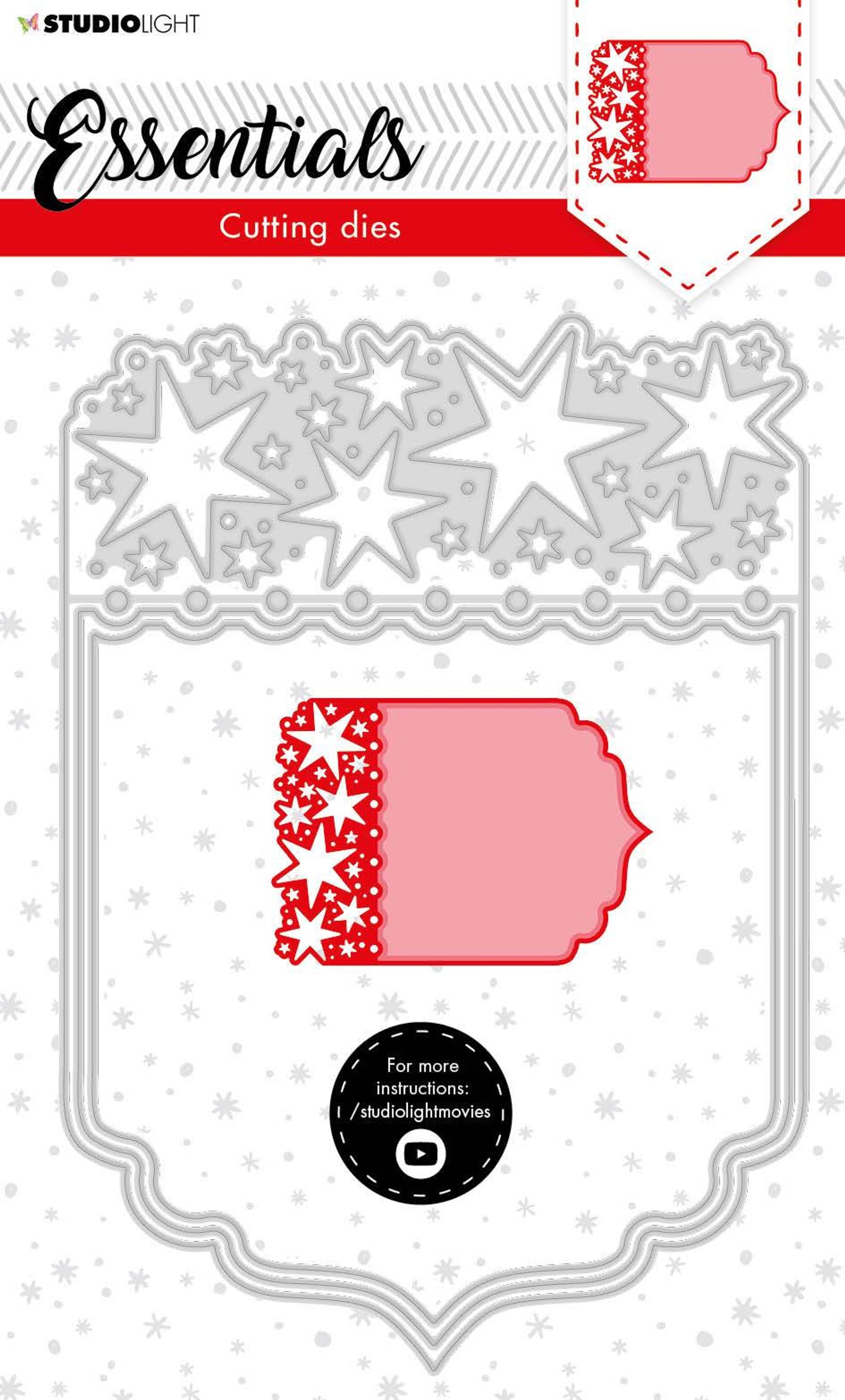 SL Cutting Die Christmas Card Shape Stars Essentials 200x140mm nr.69