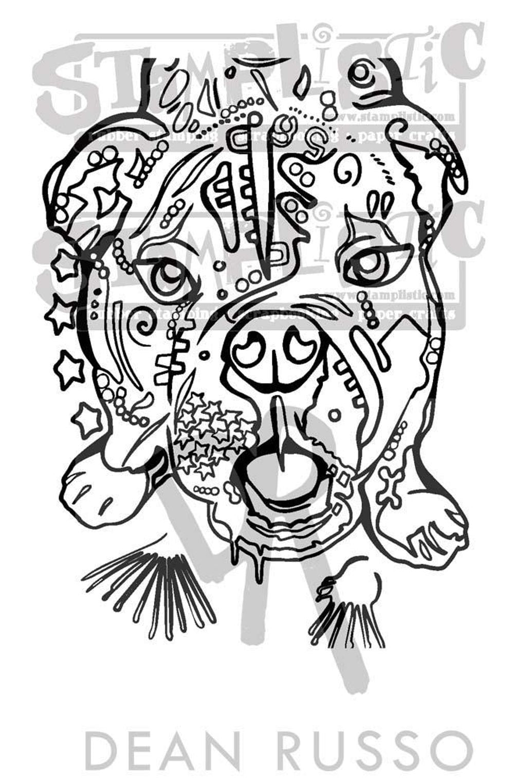 Baby Bulldog Rubber Stamp Dean Russo
