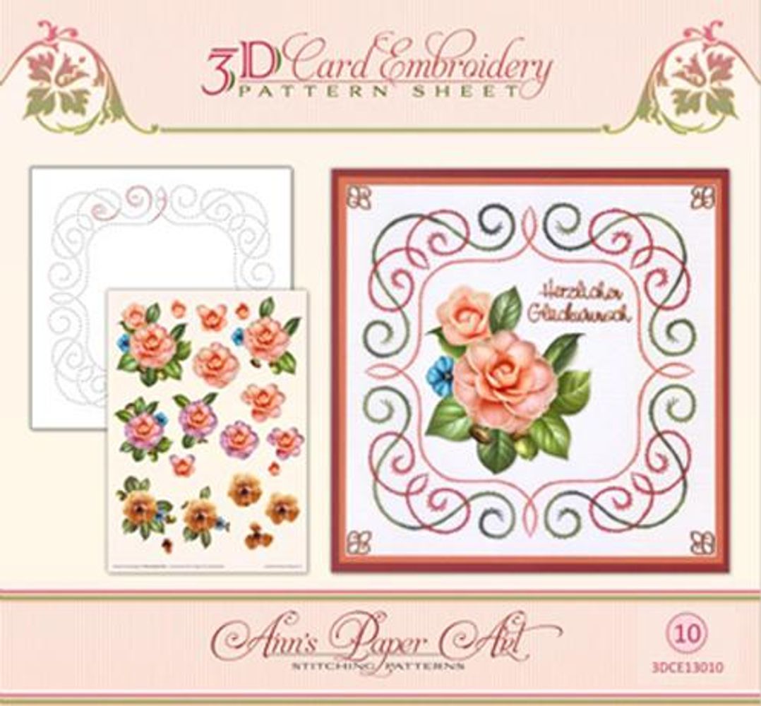 Ann Paper Embroidery Pattern - Camellia