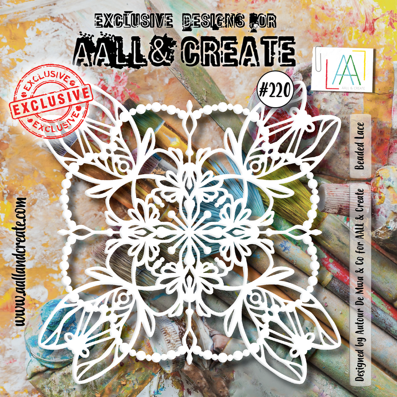 AALL and Create #220 - 6"x6" Stencil - Beaded Lace