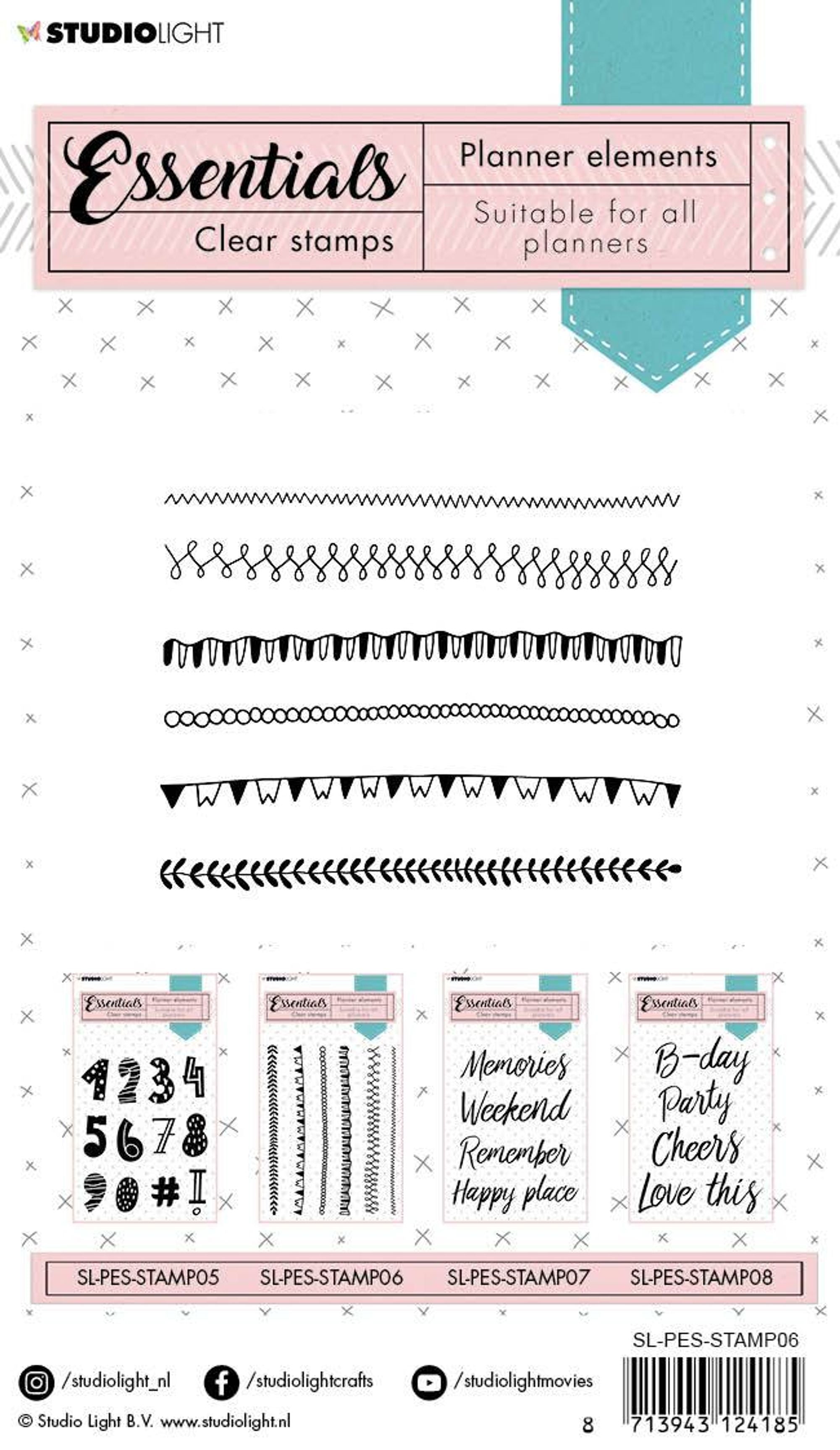 SL Clear Stamp Borders Planner Essentials 105x148mm nr.06
