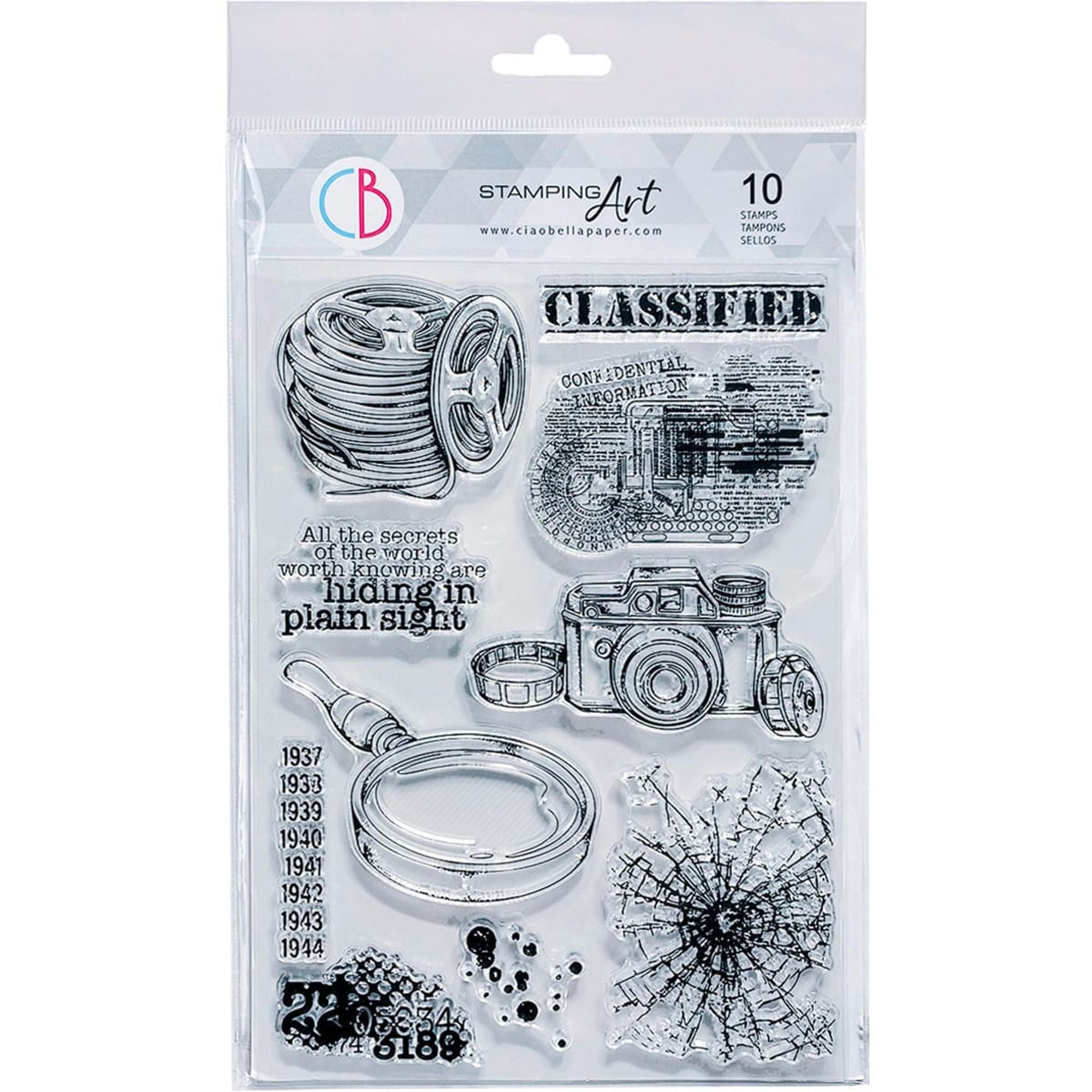 Ciao Bella Clear Stamp Set 6x8 Classified