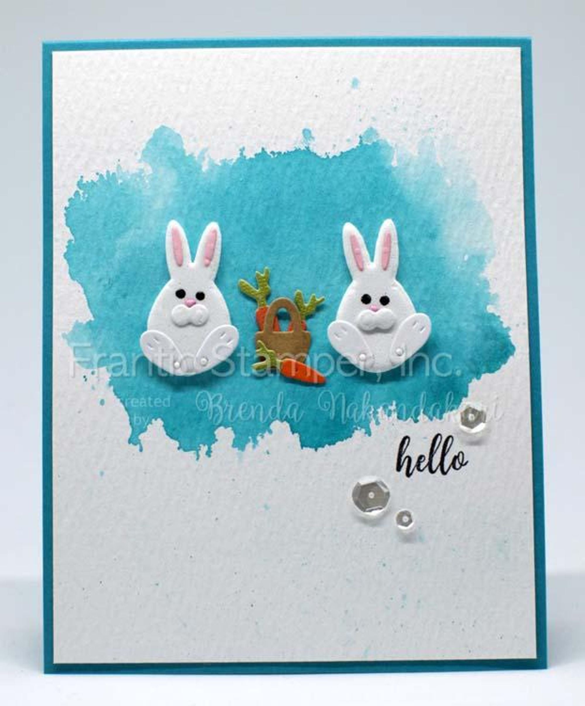 Frantic Stamper Precision Die - Egg Carton Bunny