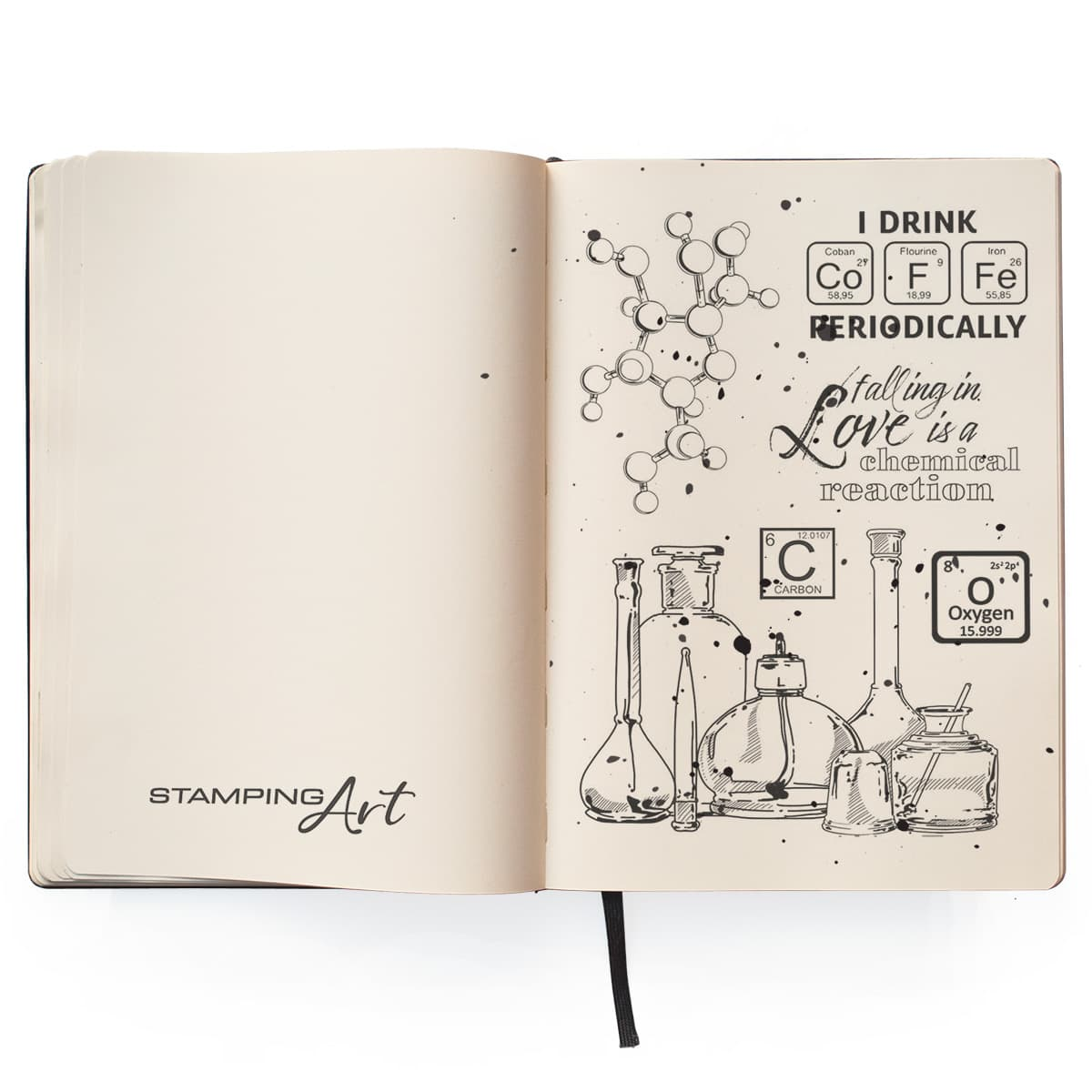 Ciao Bella Clear Stamp Set 4"X6" Chemical Reaction