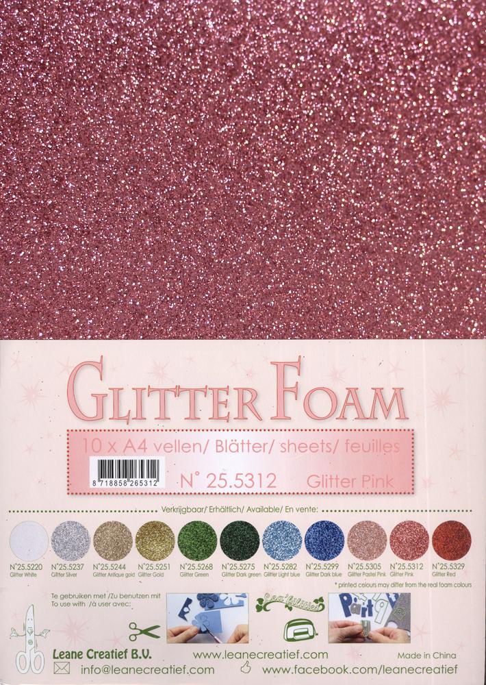 10 Glitter Foam Sheets A4