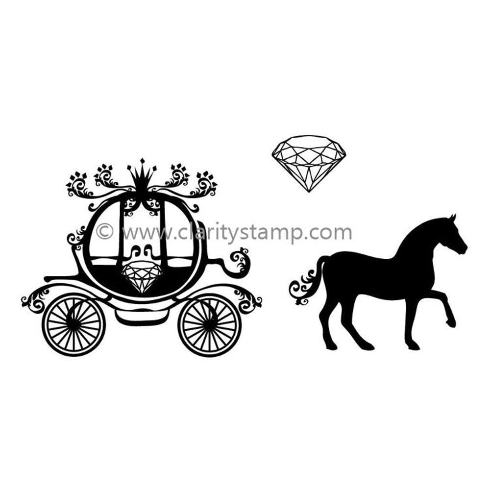 Claritystamp  -  Diamond Horse & Carriage A6 Clear Stamp Set