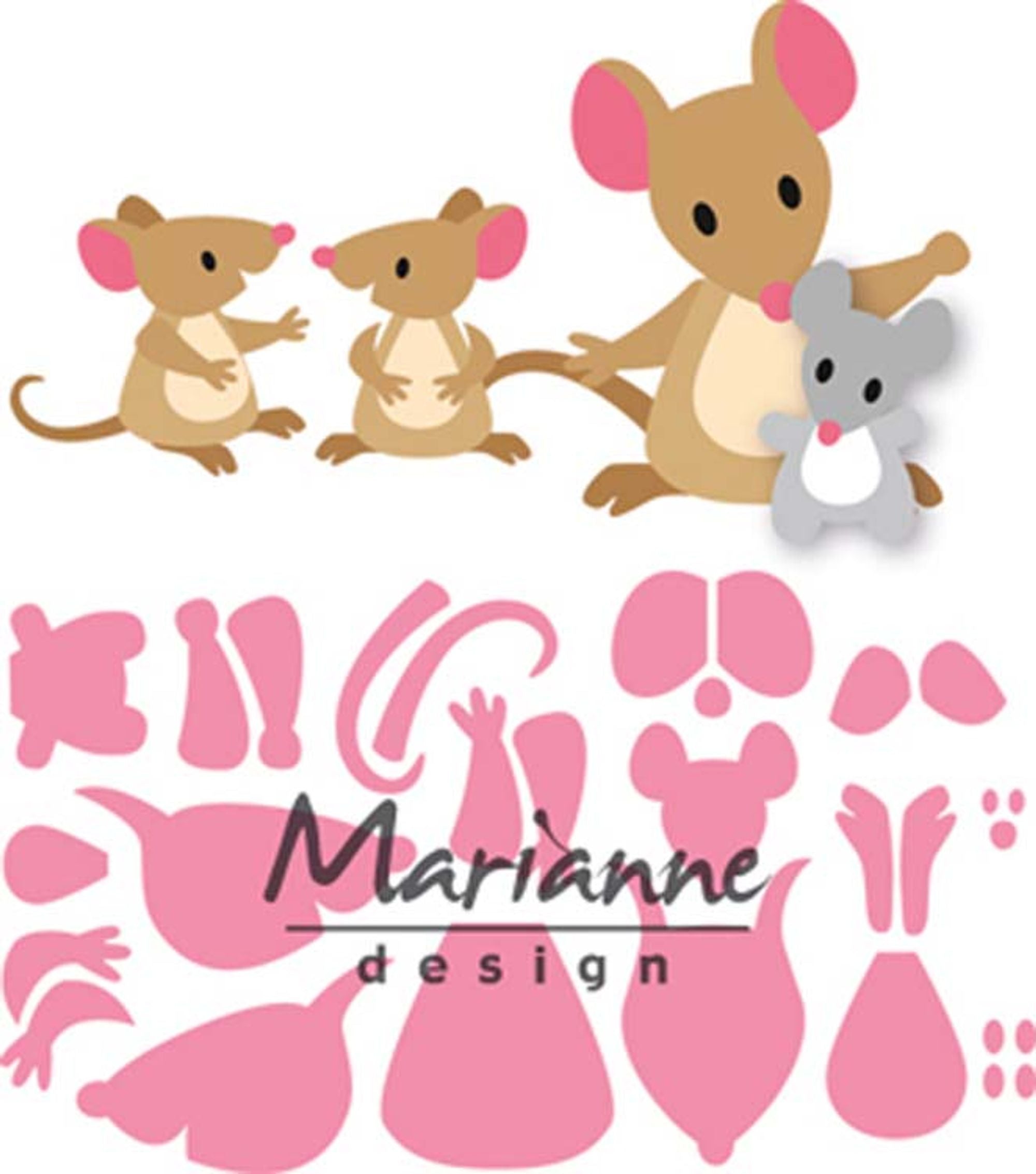 Marianne Design Collectables Eline' Mice Family