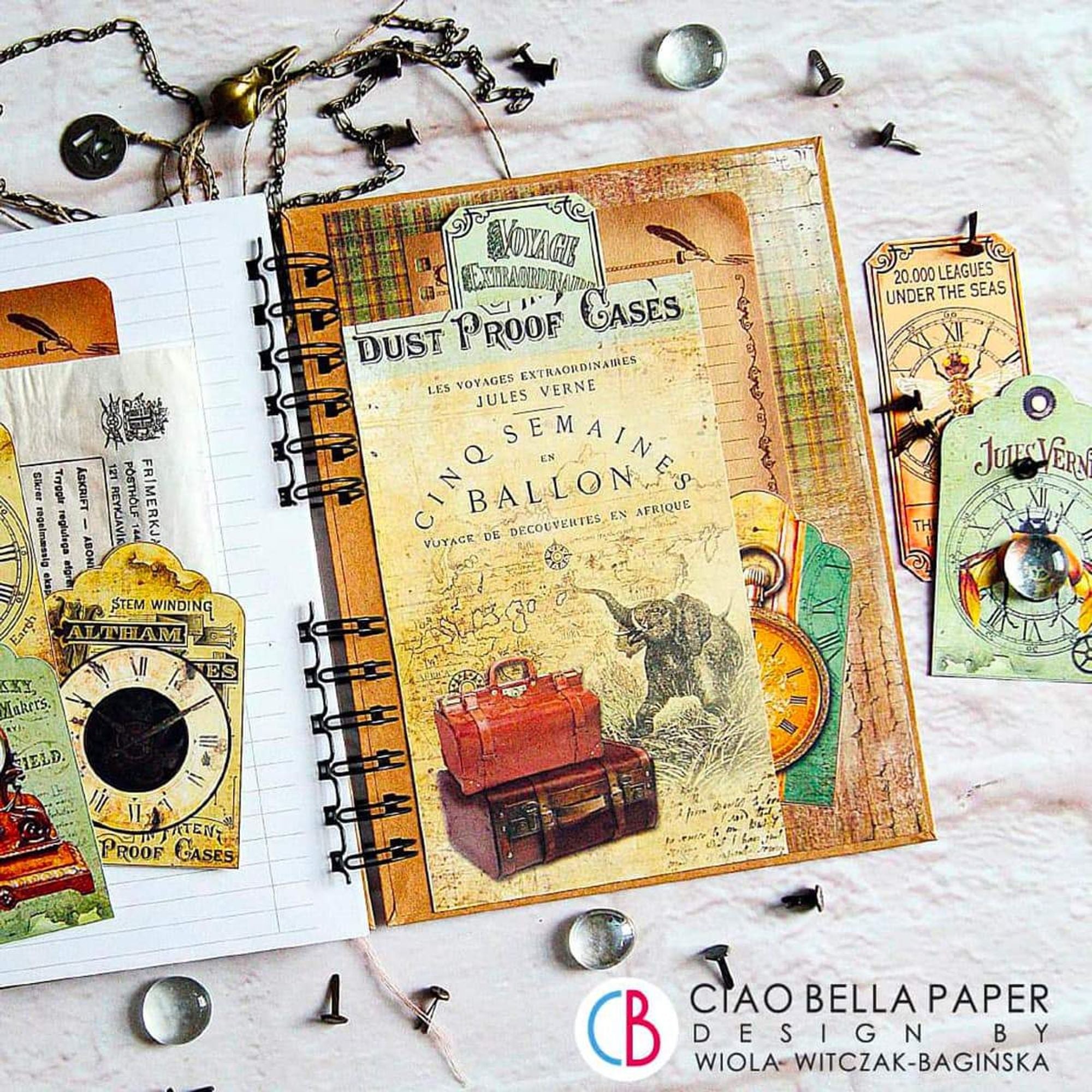 Ciao Bella Voyages Extraordinaires Patterns Pad 12"x12" 8/Pkg