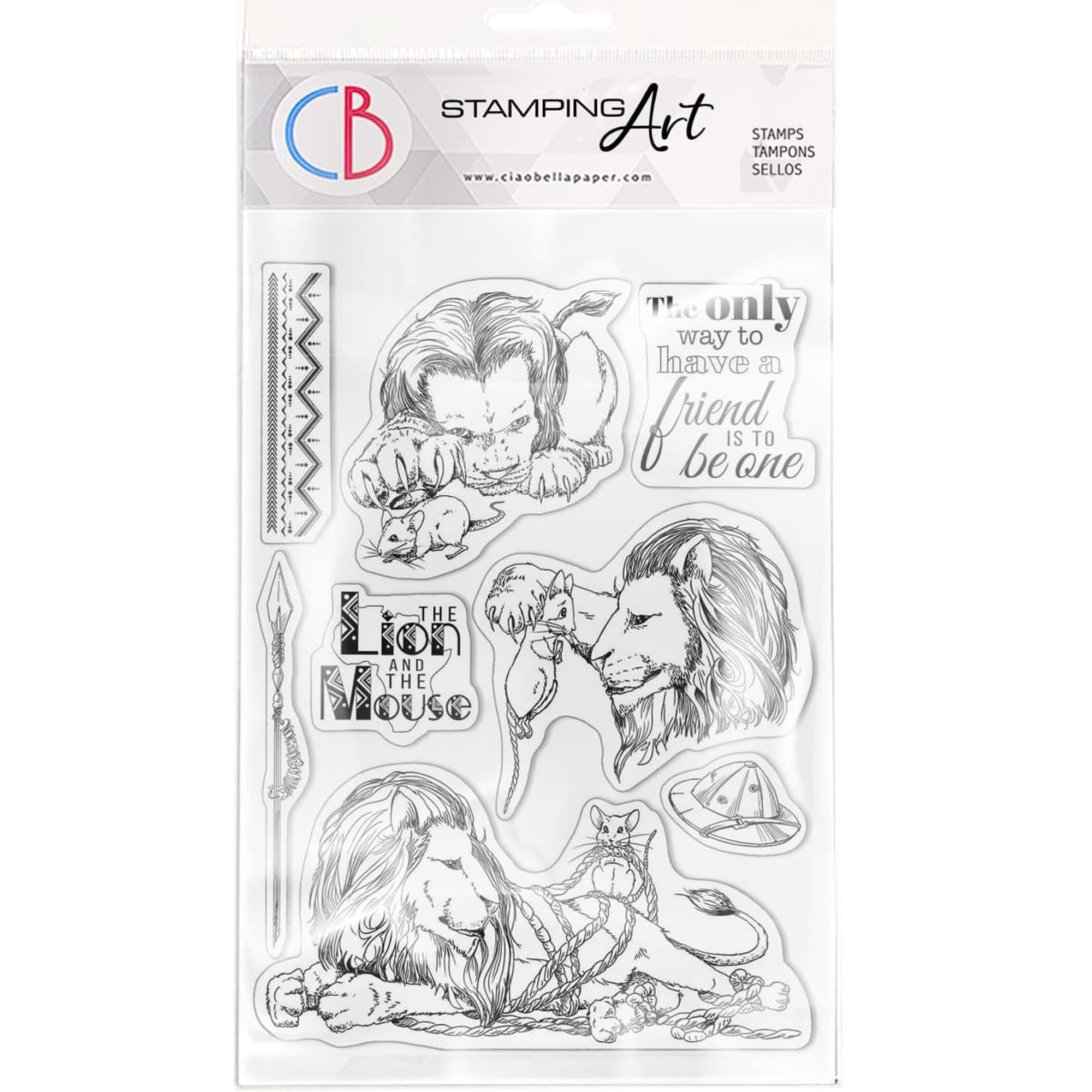 Ciao Bella Clear Stamp Set 6"x8" The Lion And The Mouse