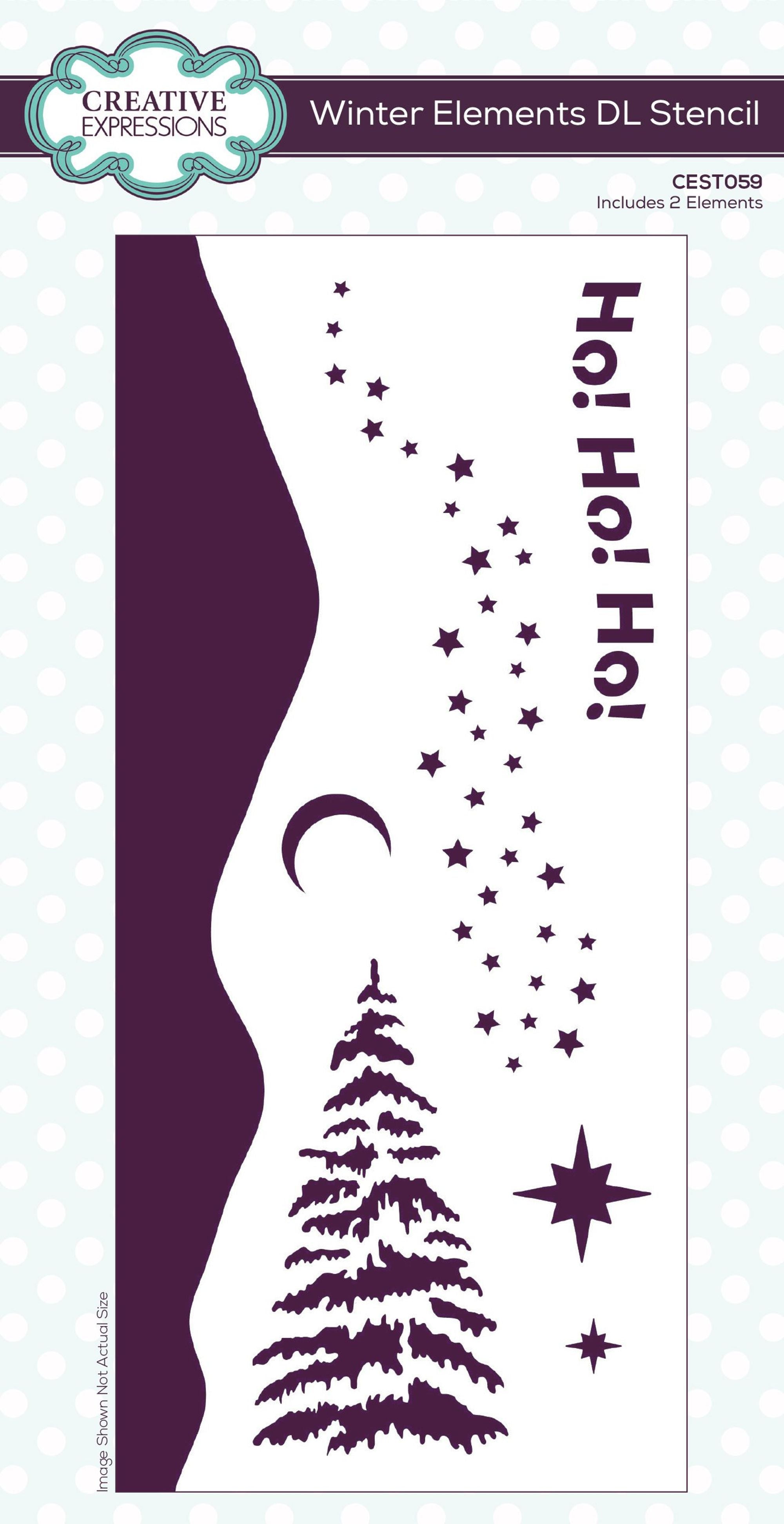 Creative Expressions Winter Elements DL Stencil