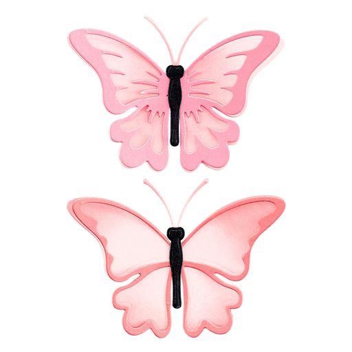 Layered Butterfly Etched Dies