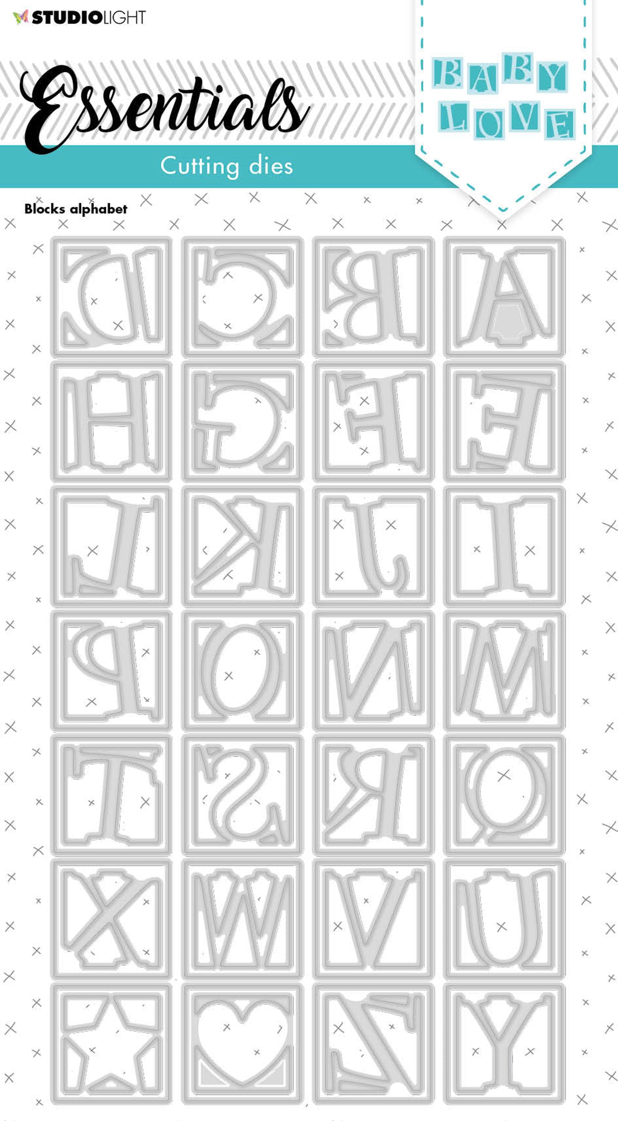 SL Cutting Die Block Alphabet Essentials 133x224x1mm 56 PC nr.214