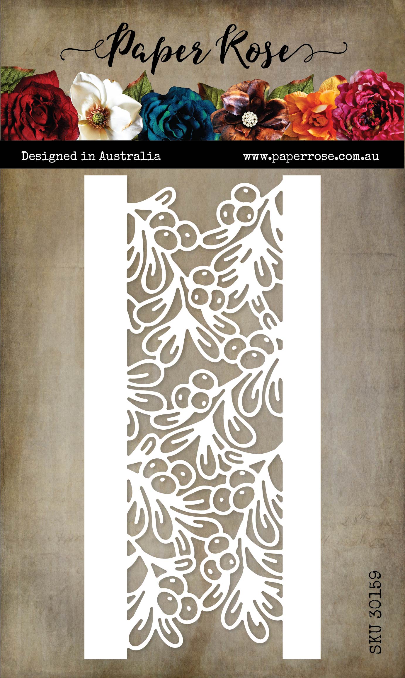 Christmas Poinsettia Border Metal Cutting Die 30159