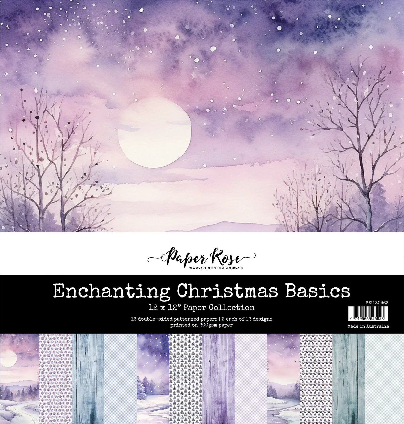 Enchanting Christmas Basics 12x12 Paper Collection
