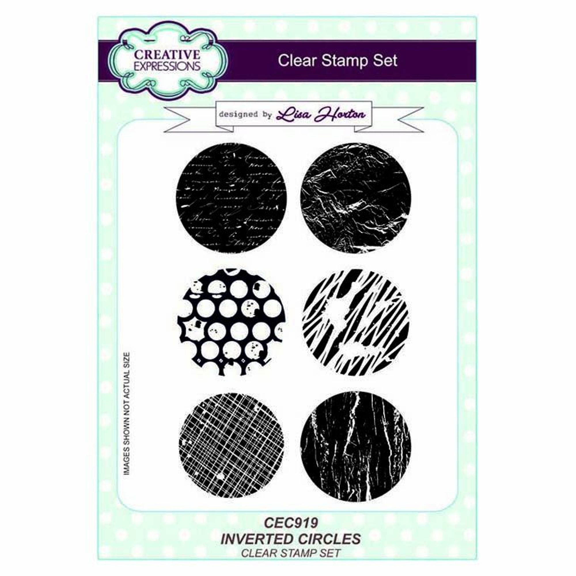 Creative Expressions A5 Artist Trading Clear Stamp Set Inverted Circle
