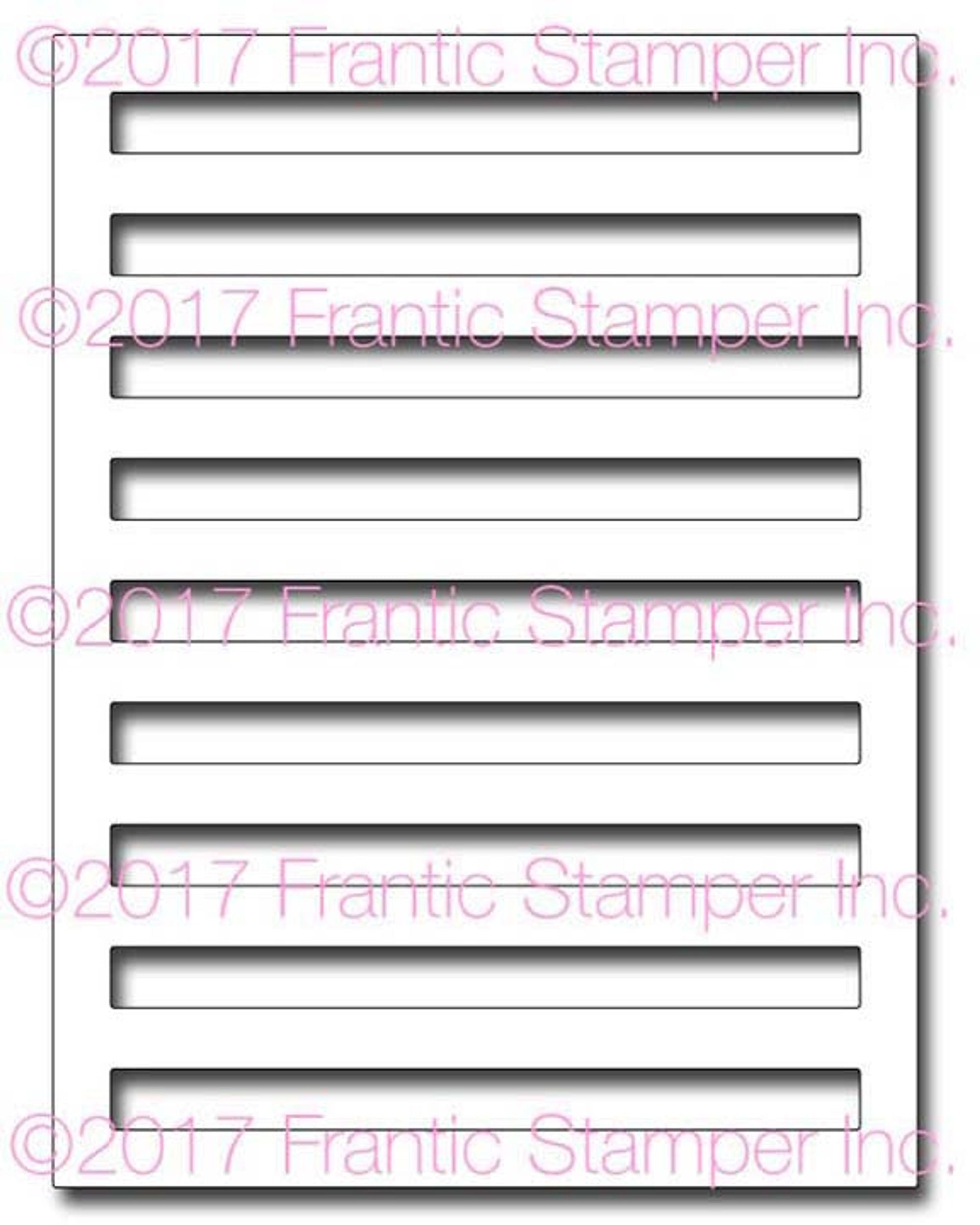 Frantic Stamper Precision Die - Striped Card Panel