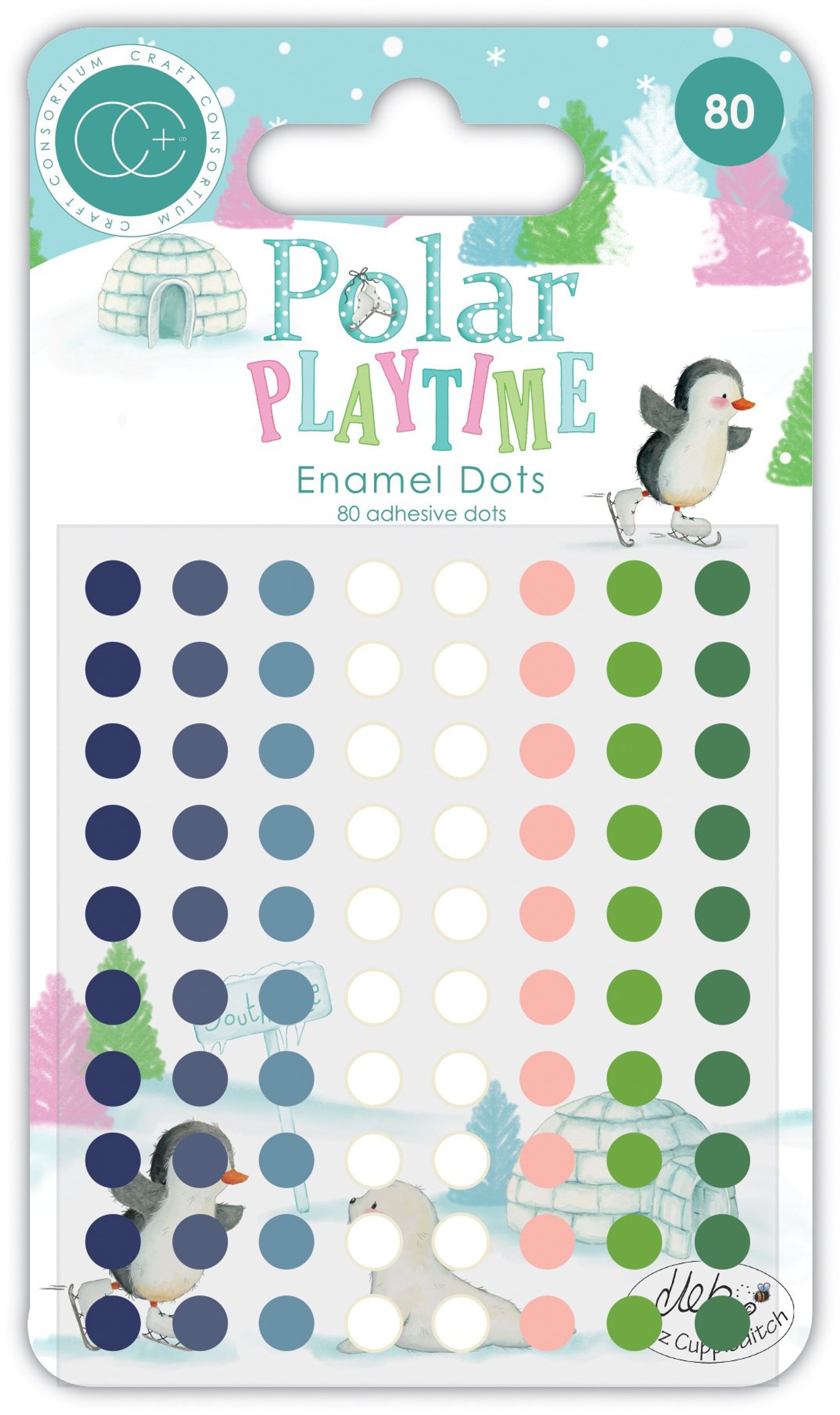 Polar Playtime - Adhesive Enamel Dots