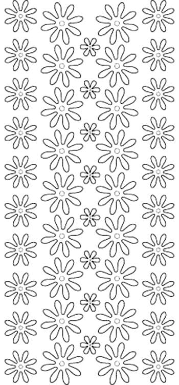 Double Sided Sticky Sticker - Flowers
