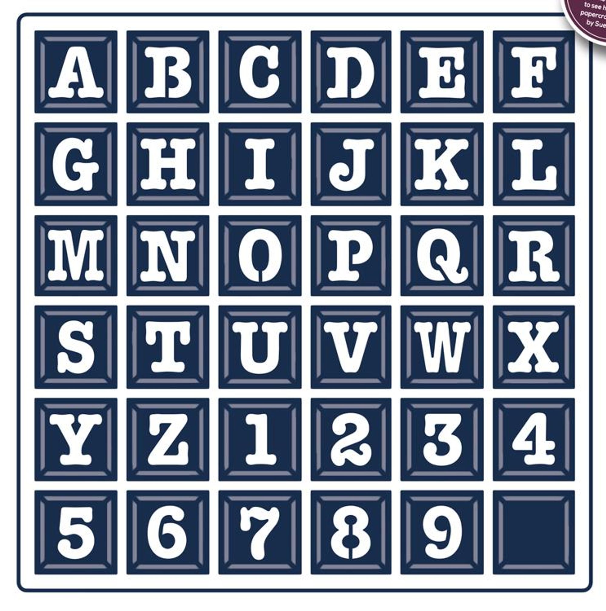 Expressions Collection Alphabet Grid Die