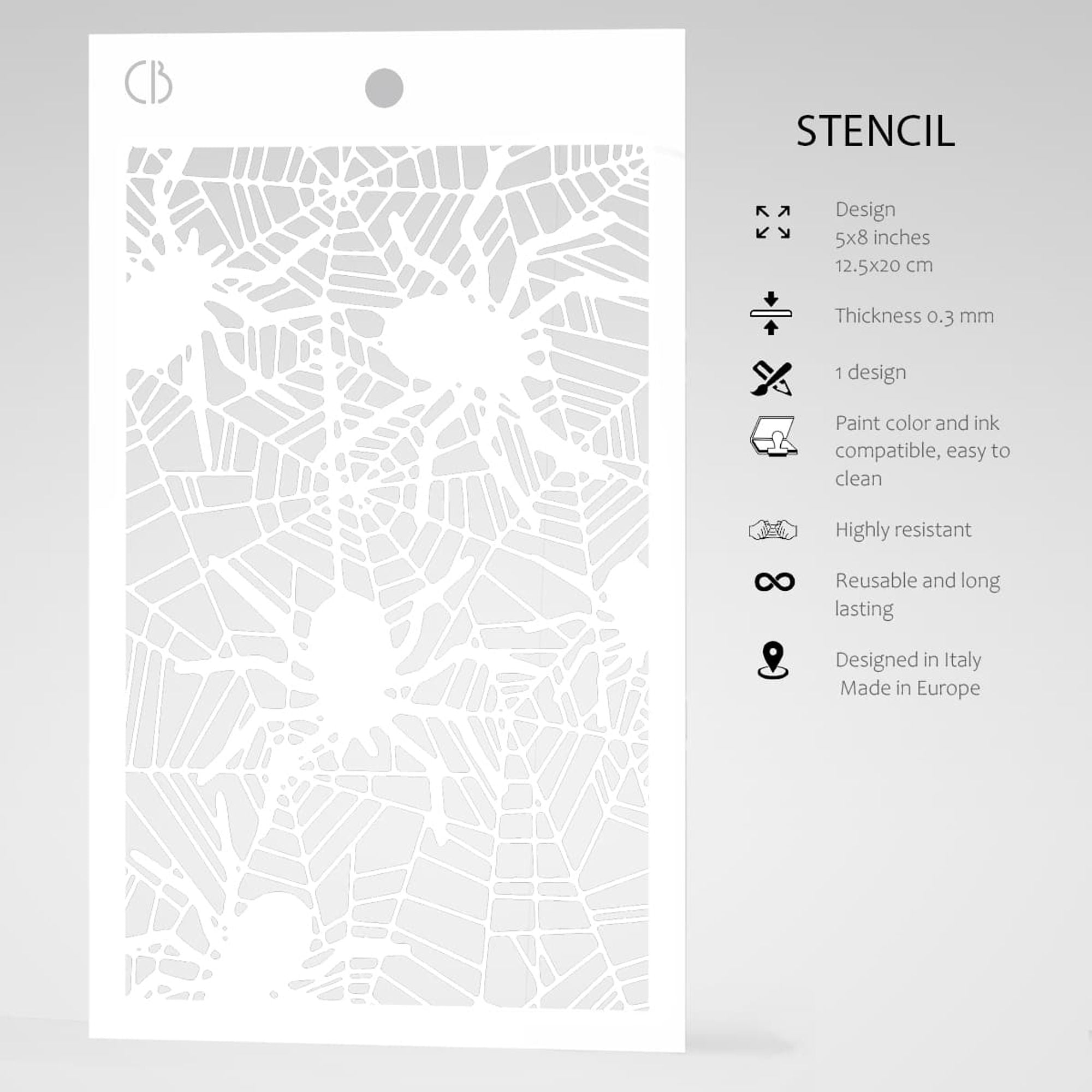 Ciao Bella Texture Stencil 5"x8" Spiders