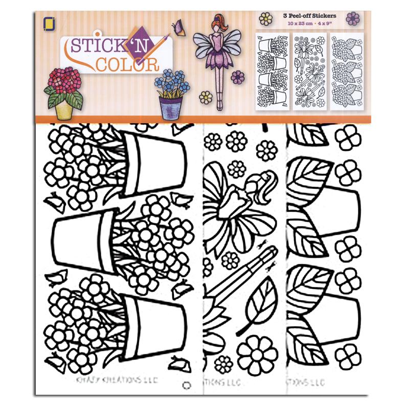 Stick 'n Color Flowers & Fairies