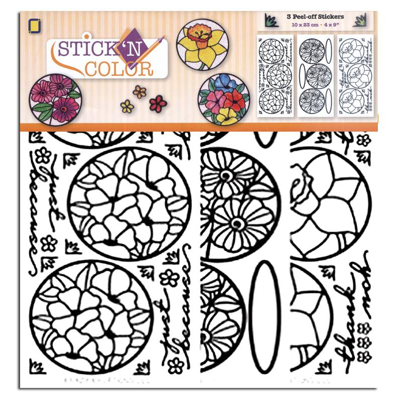 Stick 'n Color Flowers Circles