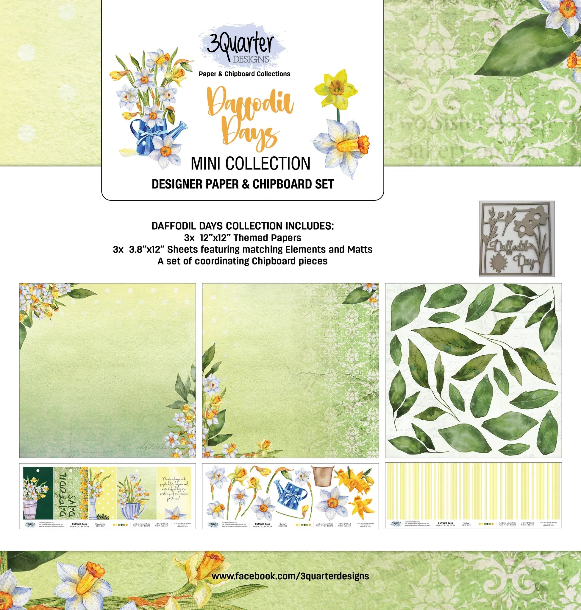 3Quarter Designs - Mini Scrapbook Collection - Daffodil Days
