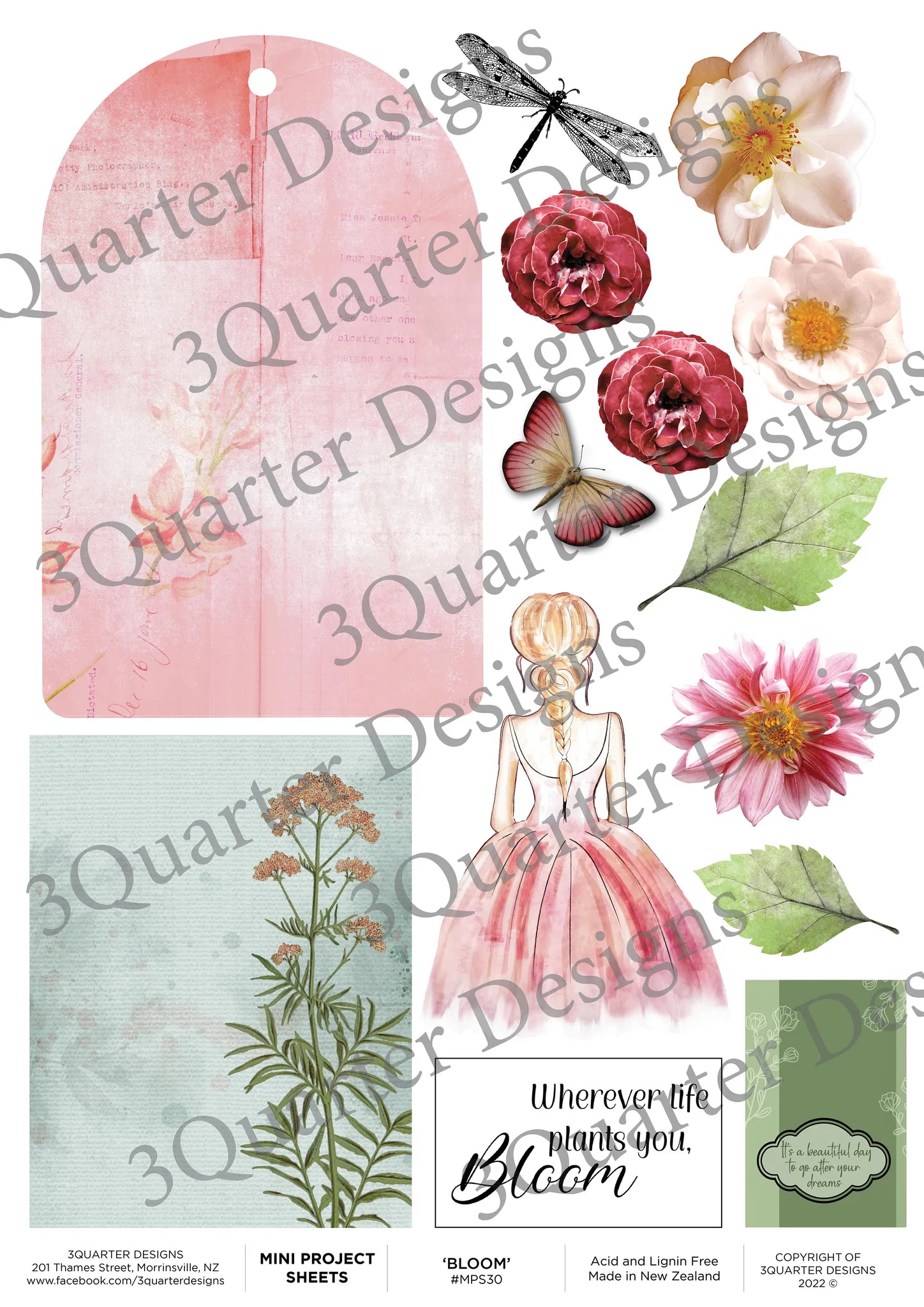 3Quarter Designs - Mini Project Sheet - Meadow Bouquet - Bloom