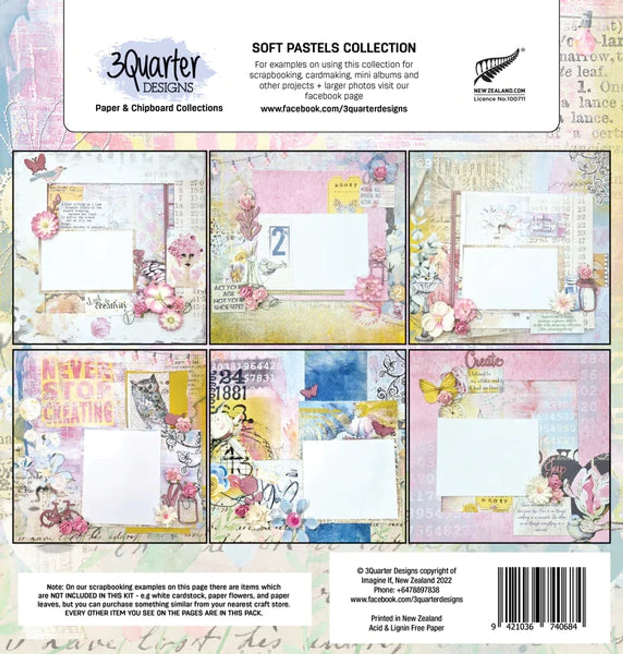 3Quarter Designs - Scrapbook Collection - Soft Pastels