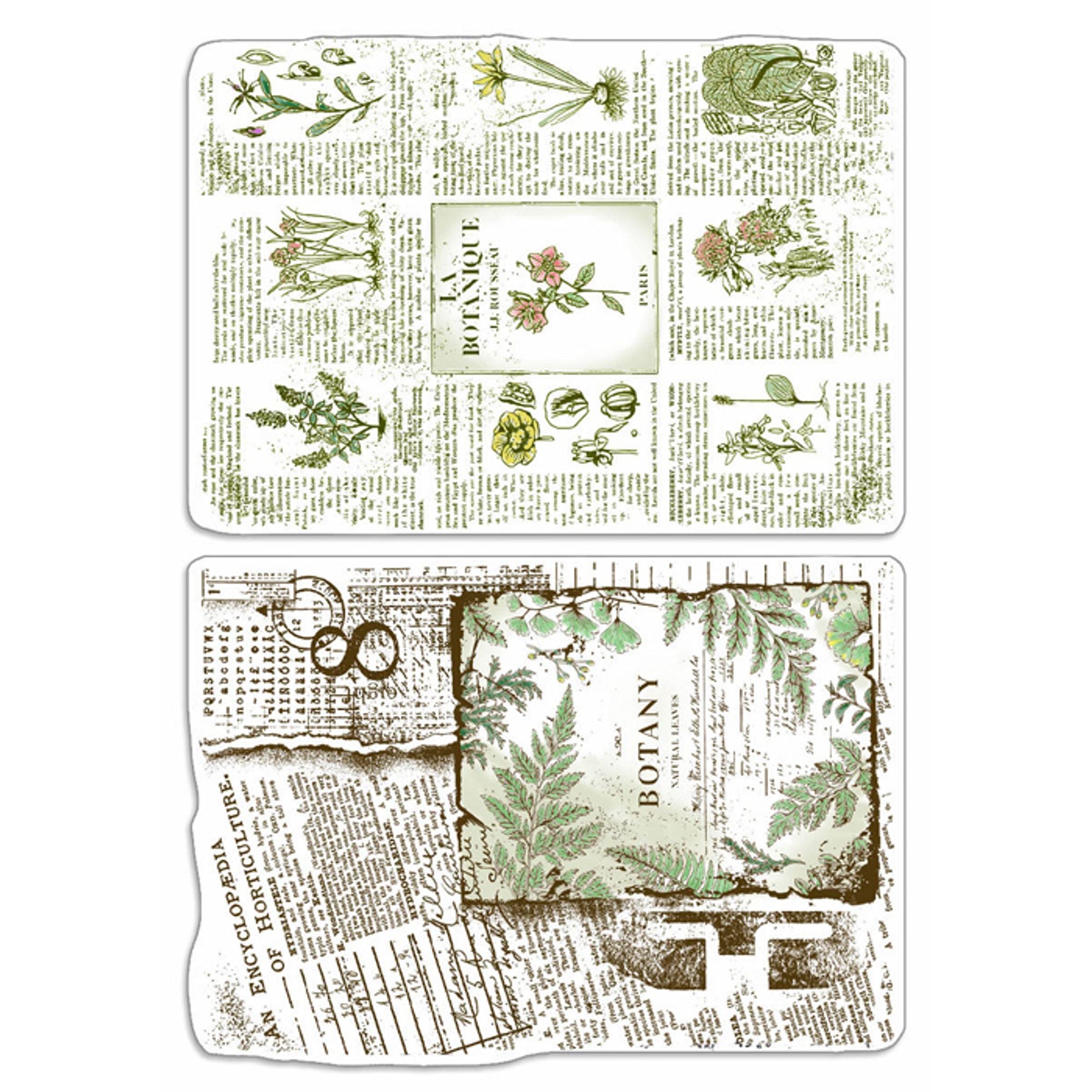 Ciao Bella Clear Stamp Set 4"X6" Botanical Horticulture