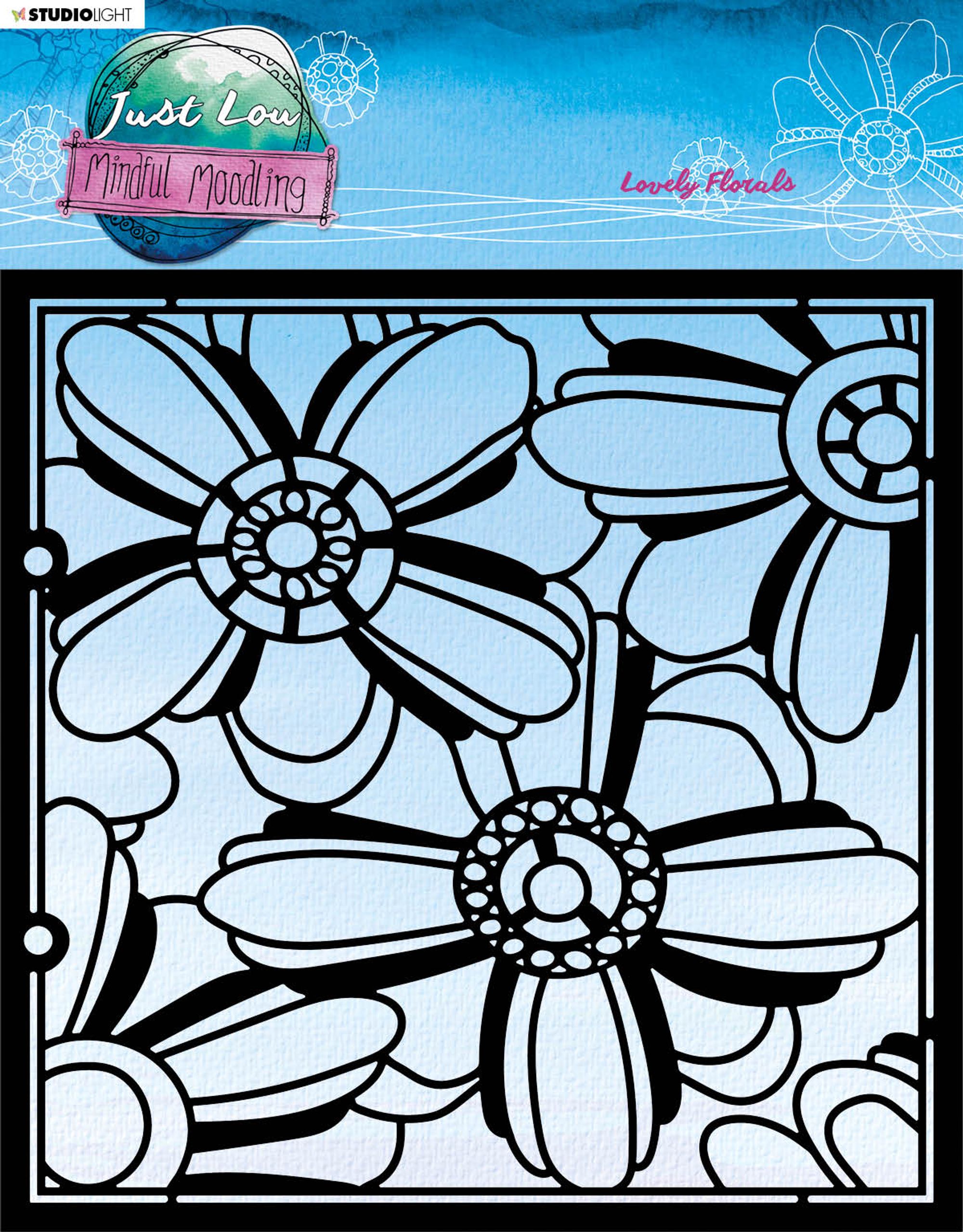 JL Mask Lovely Florals Mindful Moodling 203,2x203,2x1mm 1 PC nr.91