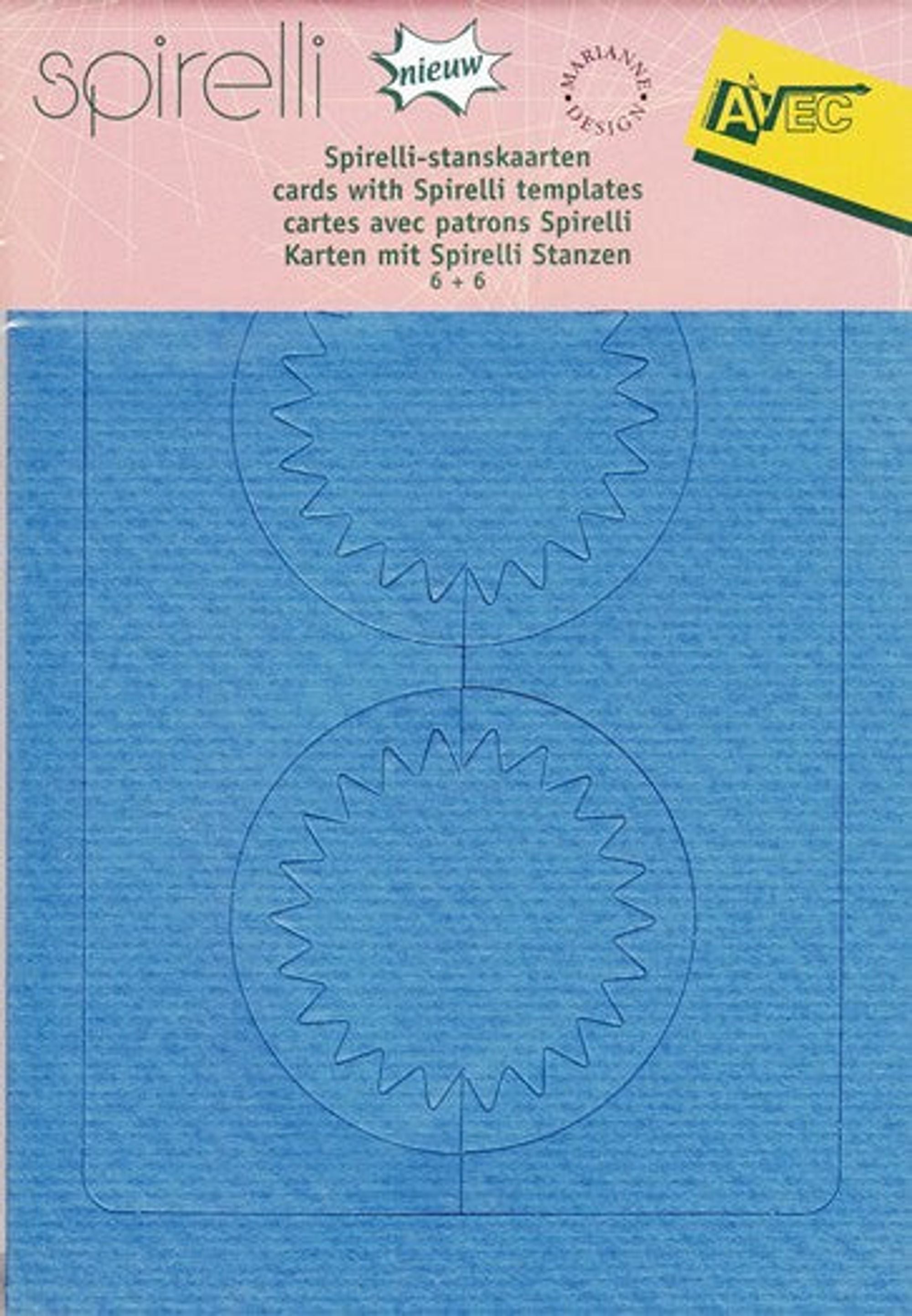 Spirelli Cards/Templates Double Circles Denim & Lilac (SP2533)