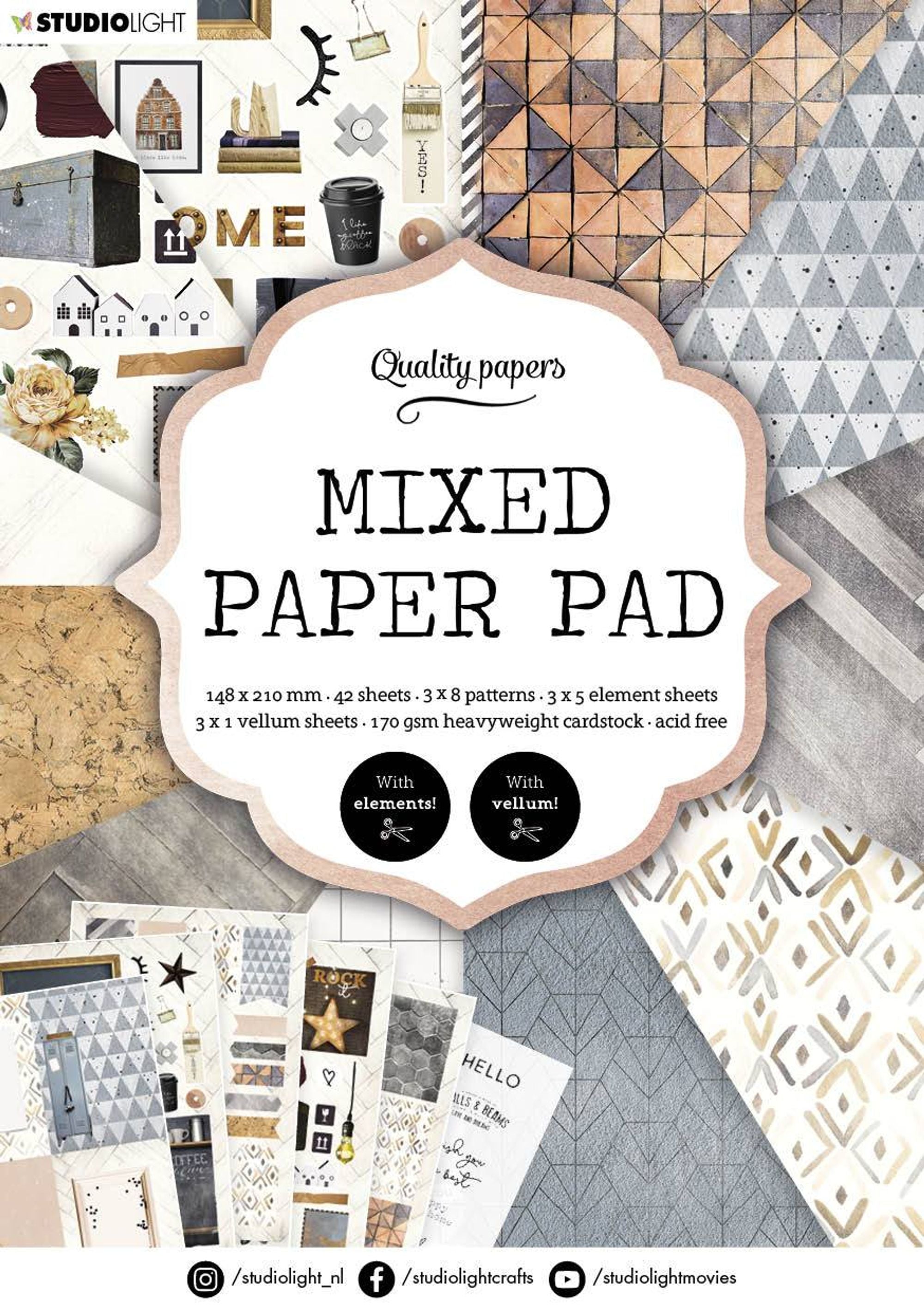 SL Mixed Paper Pad Pattern Paper Essentials 148x210mm 42 Sh nr.4