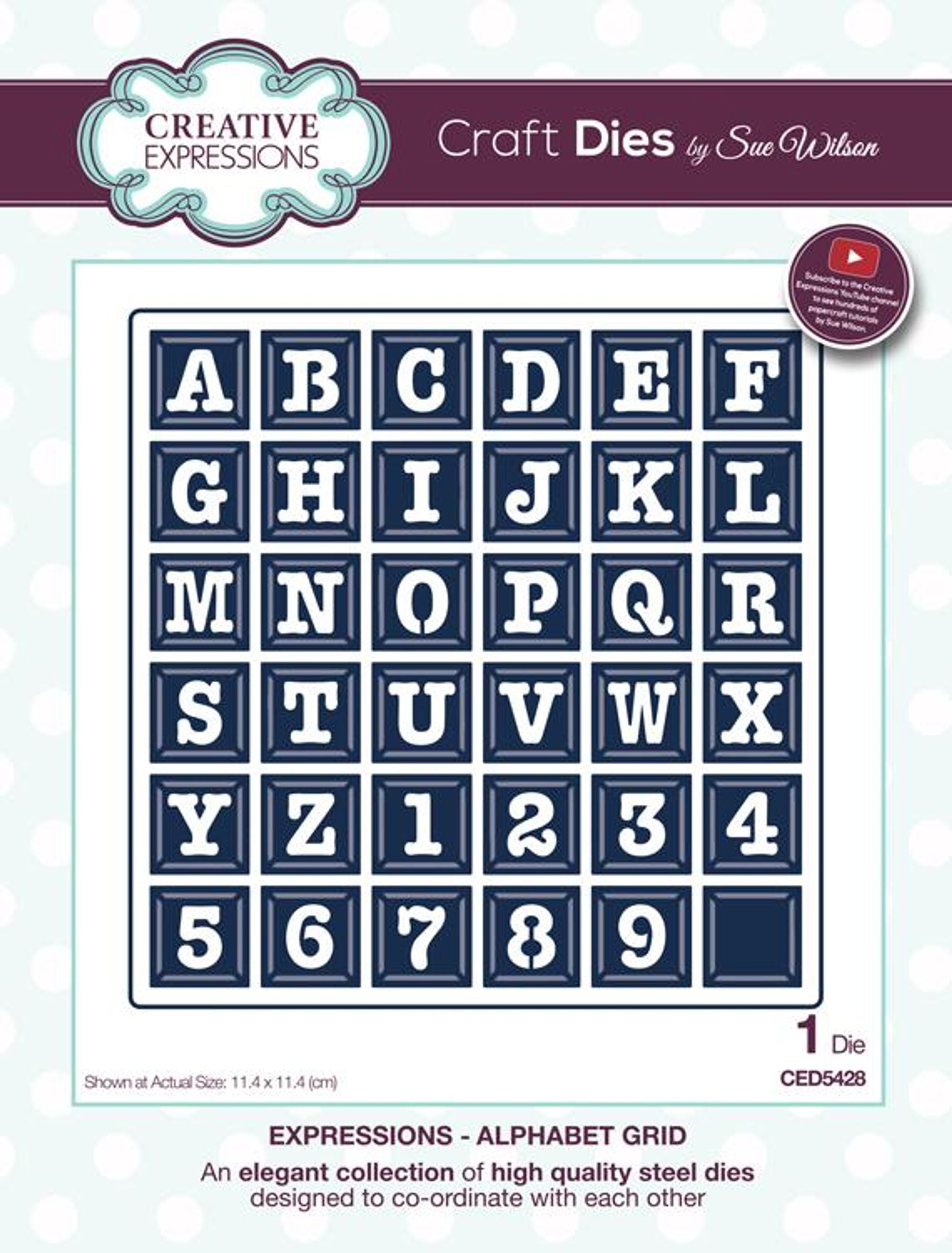 Expressions Collection Alphabet Grid Die