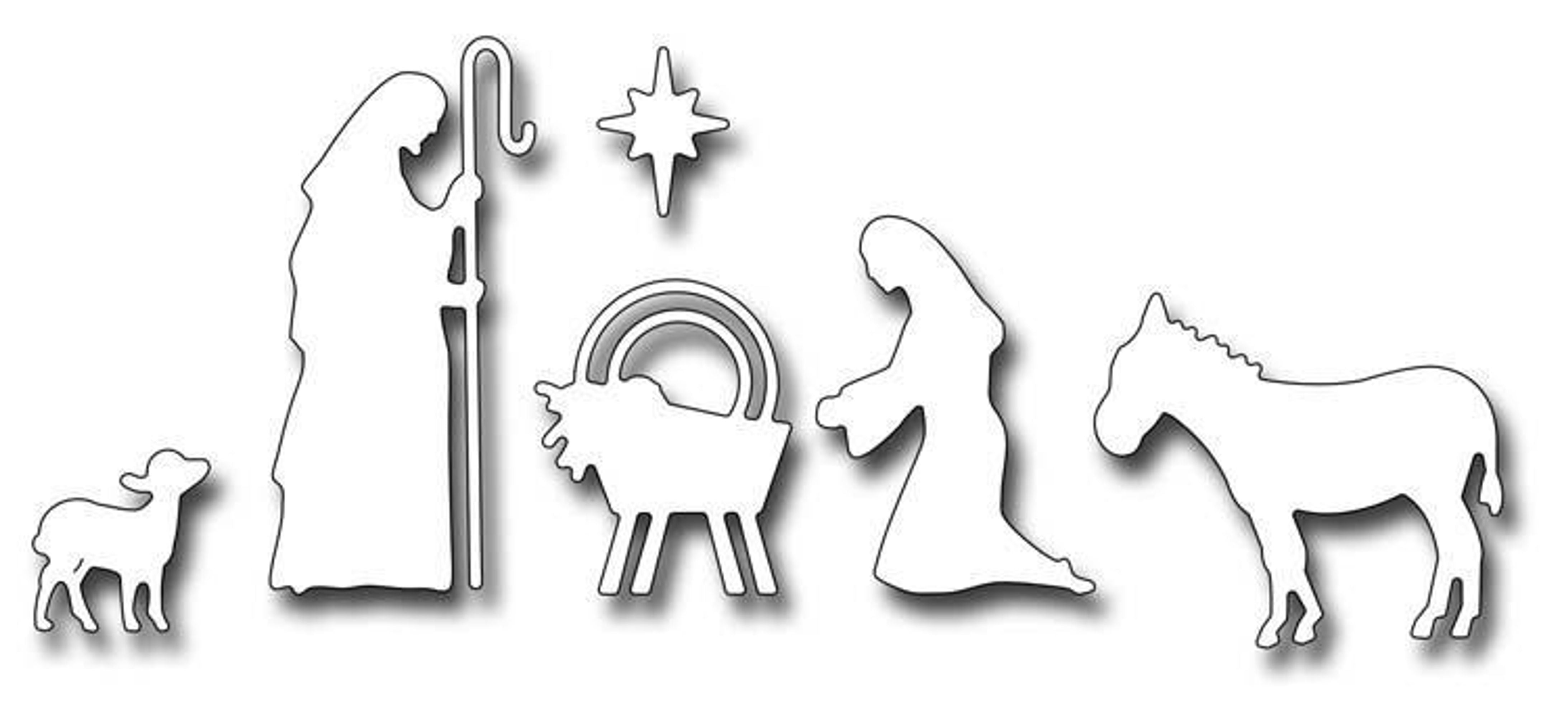 Frantic Stamper Precision Die - Nativity Silhouette Set