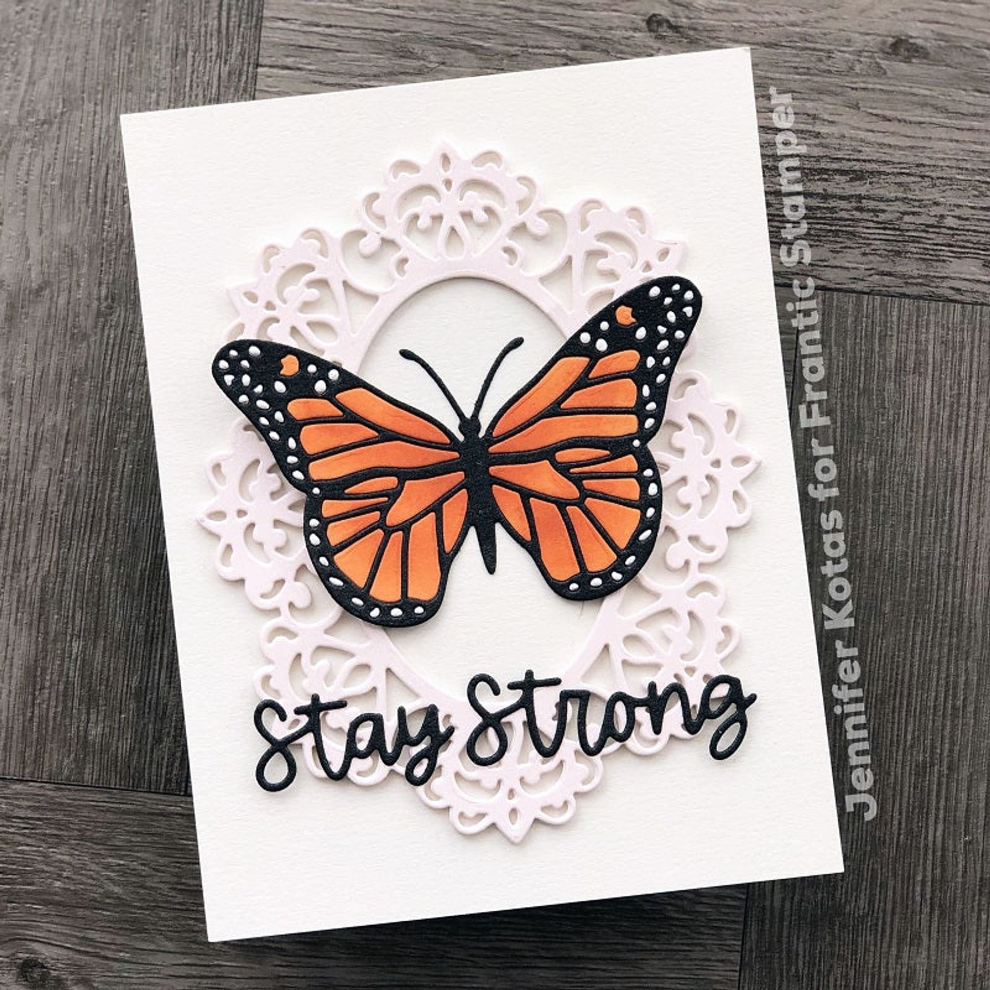 Frantic Stamper Precision Die - Stay Strong Word Set