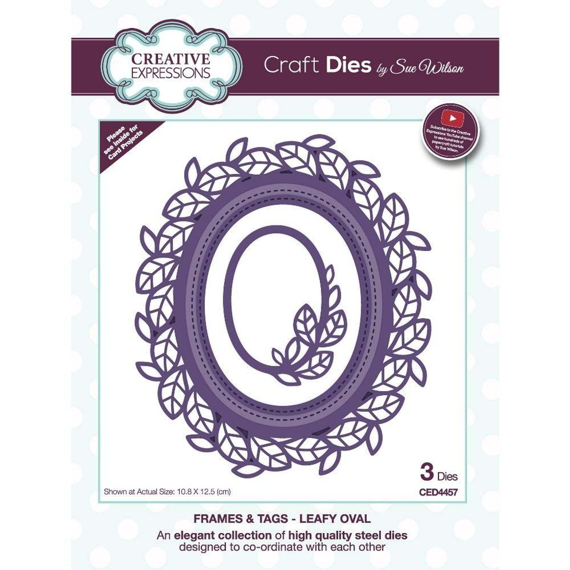 Sue Wilson Frames & Tags Leafy Oval Craft Die