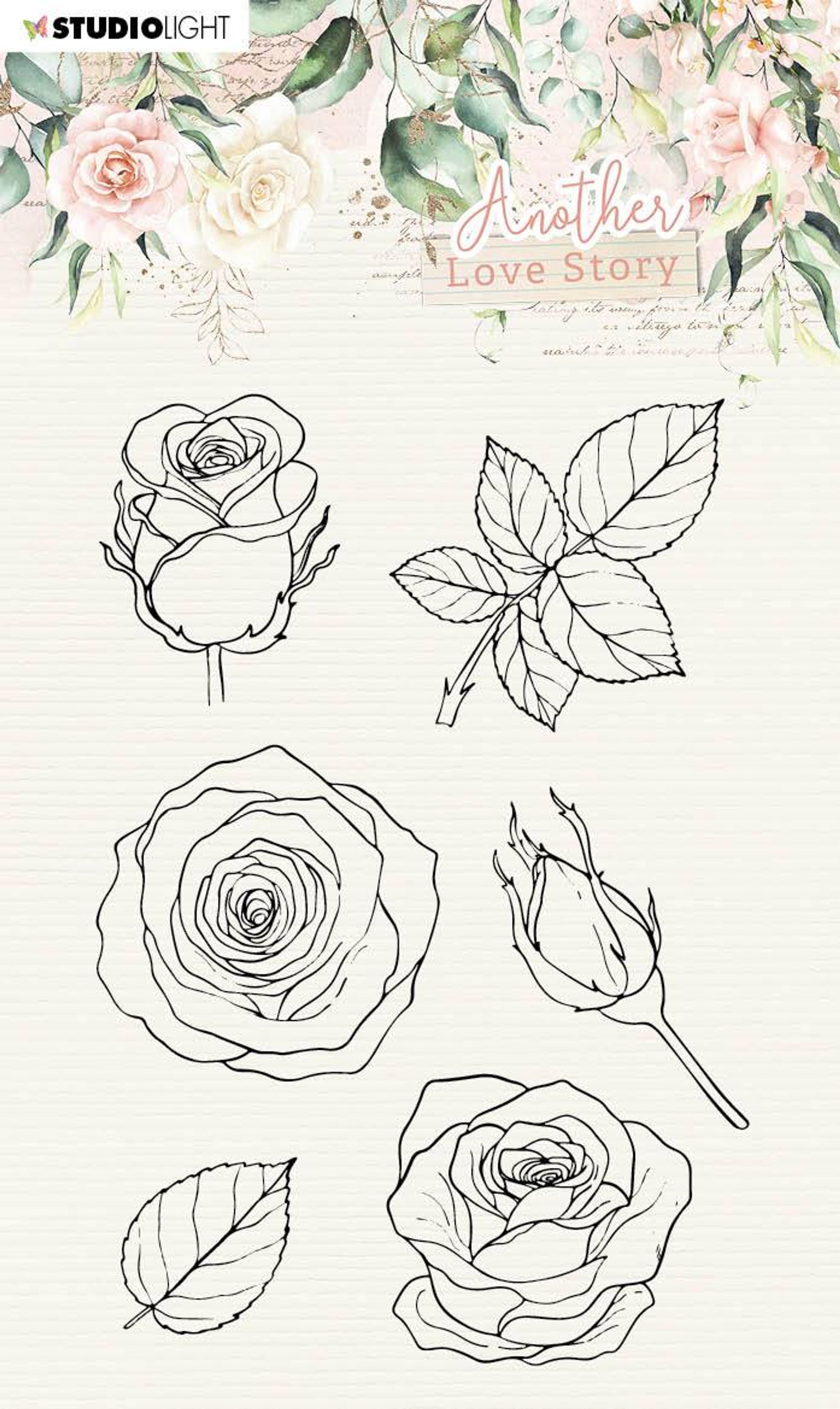 SL Clear Stamp Rose flower Another Love Story 105x148mm nr.1