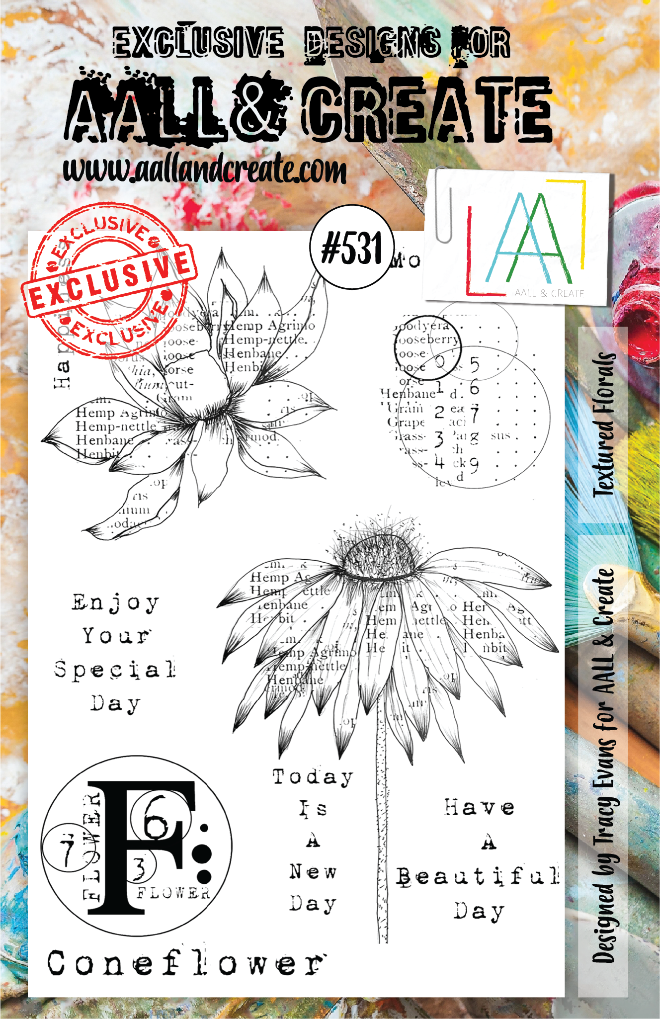 AALL and Create Stamp Set - 531 - Textured Florals