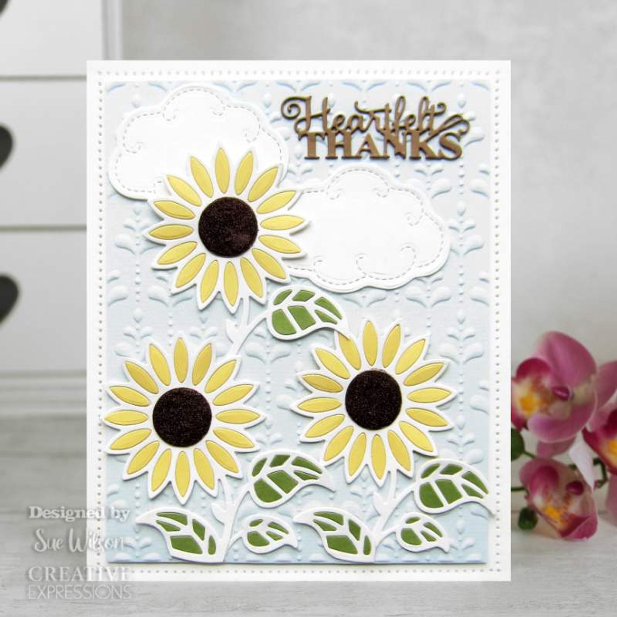 Creative Expressions Sue Wilson Stained Glass Circles Sunflower Craft Die
