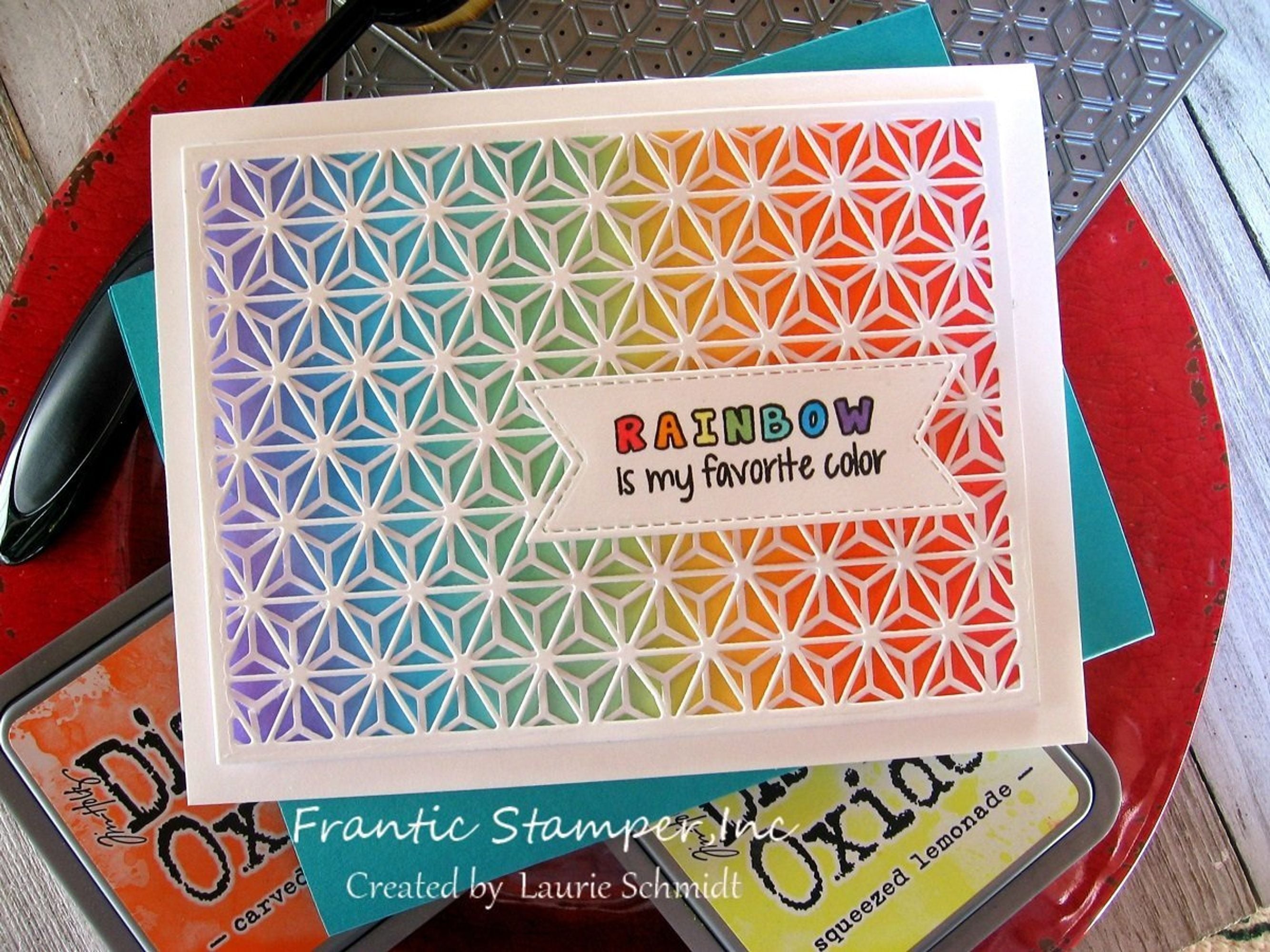 Frantic Stamper Star Quilt Card Panel die