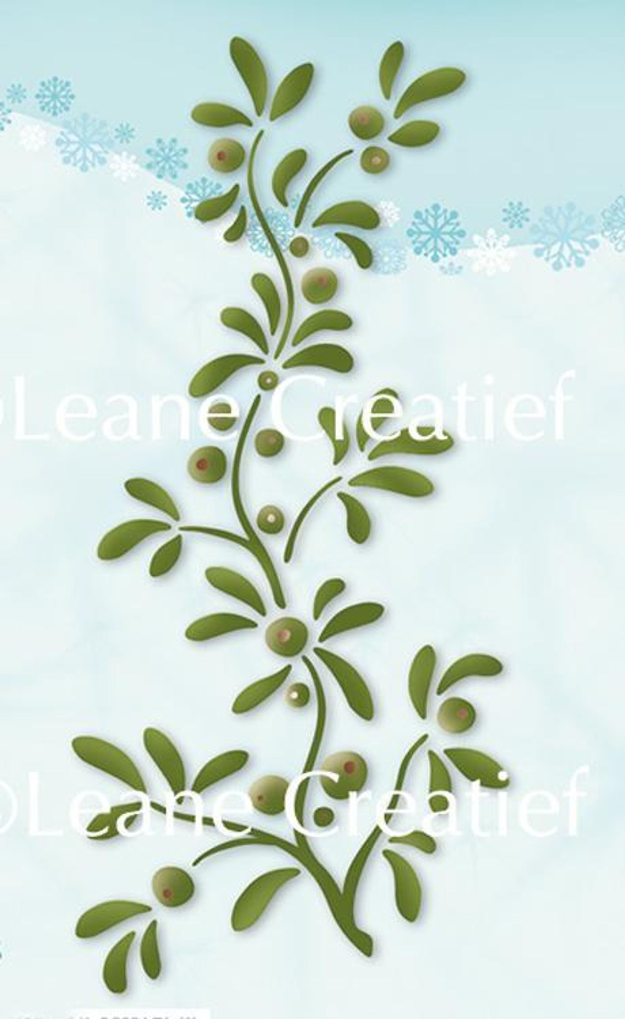 LeCreaDesign clear stamp Mistletoe.