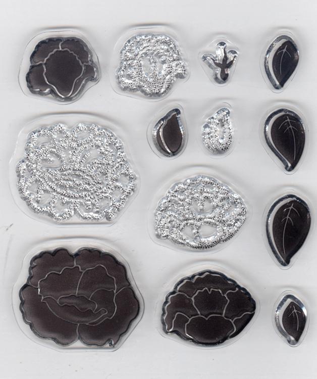 LeCreaDesign clear stamp Flower combi