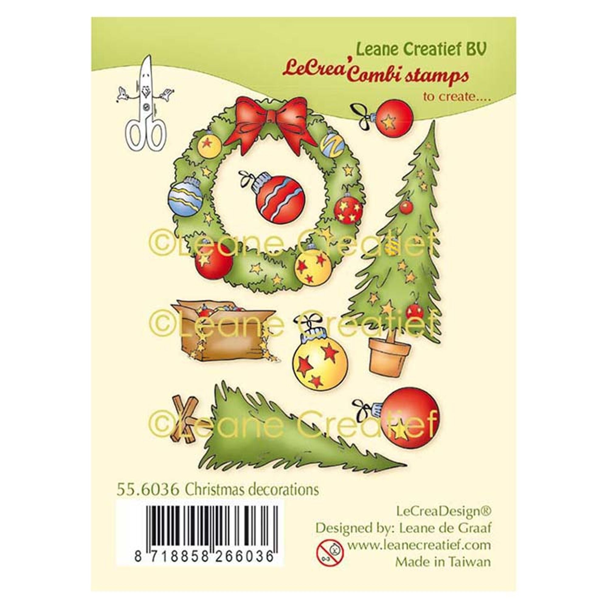 Lecreadesign Combi Clear Stamp Christmas Decorations