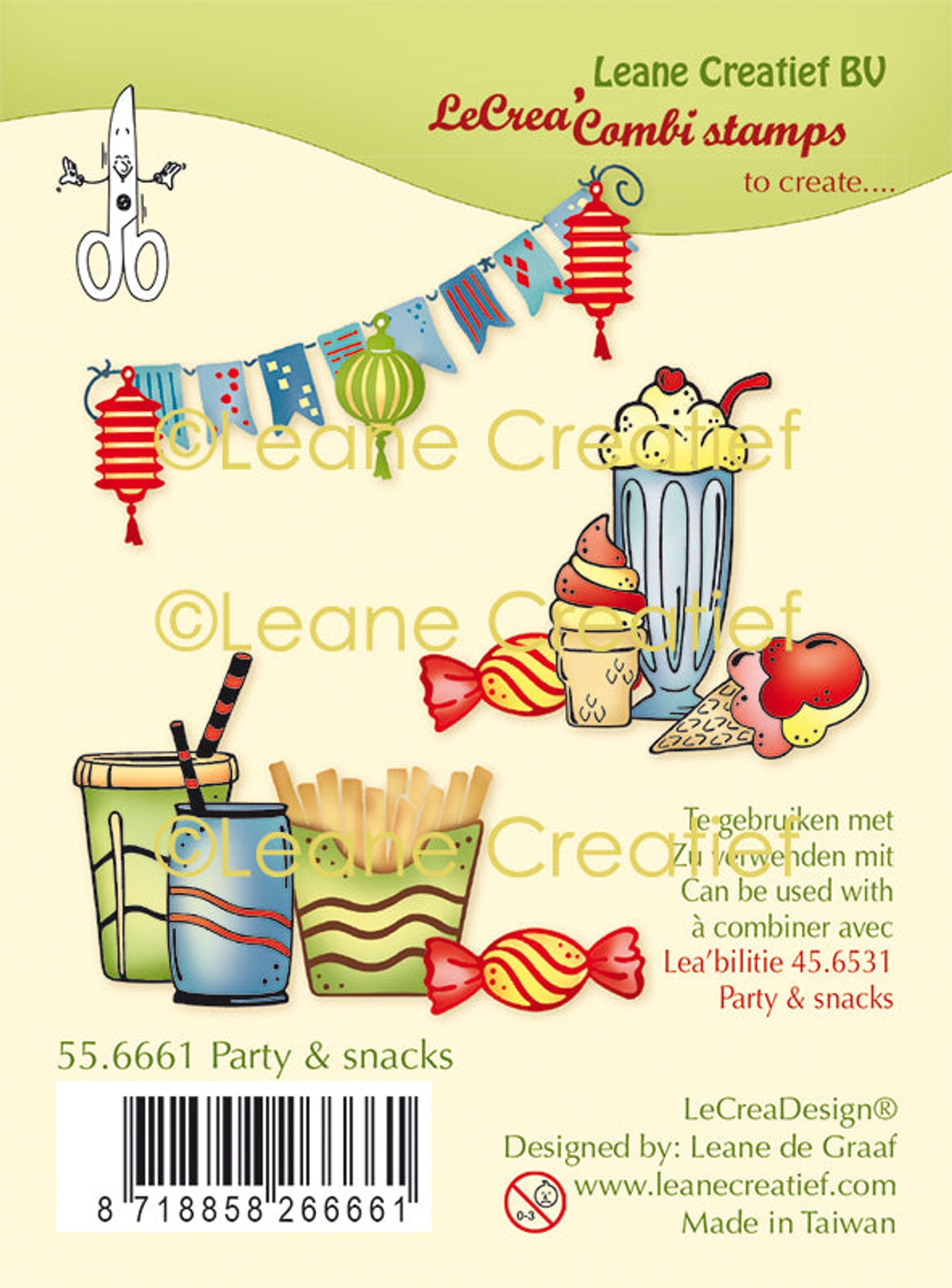 Lecreadesign Combi Clear Stamp Party & Snacks