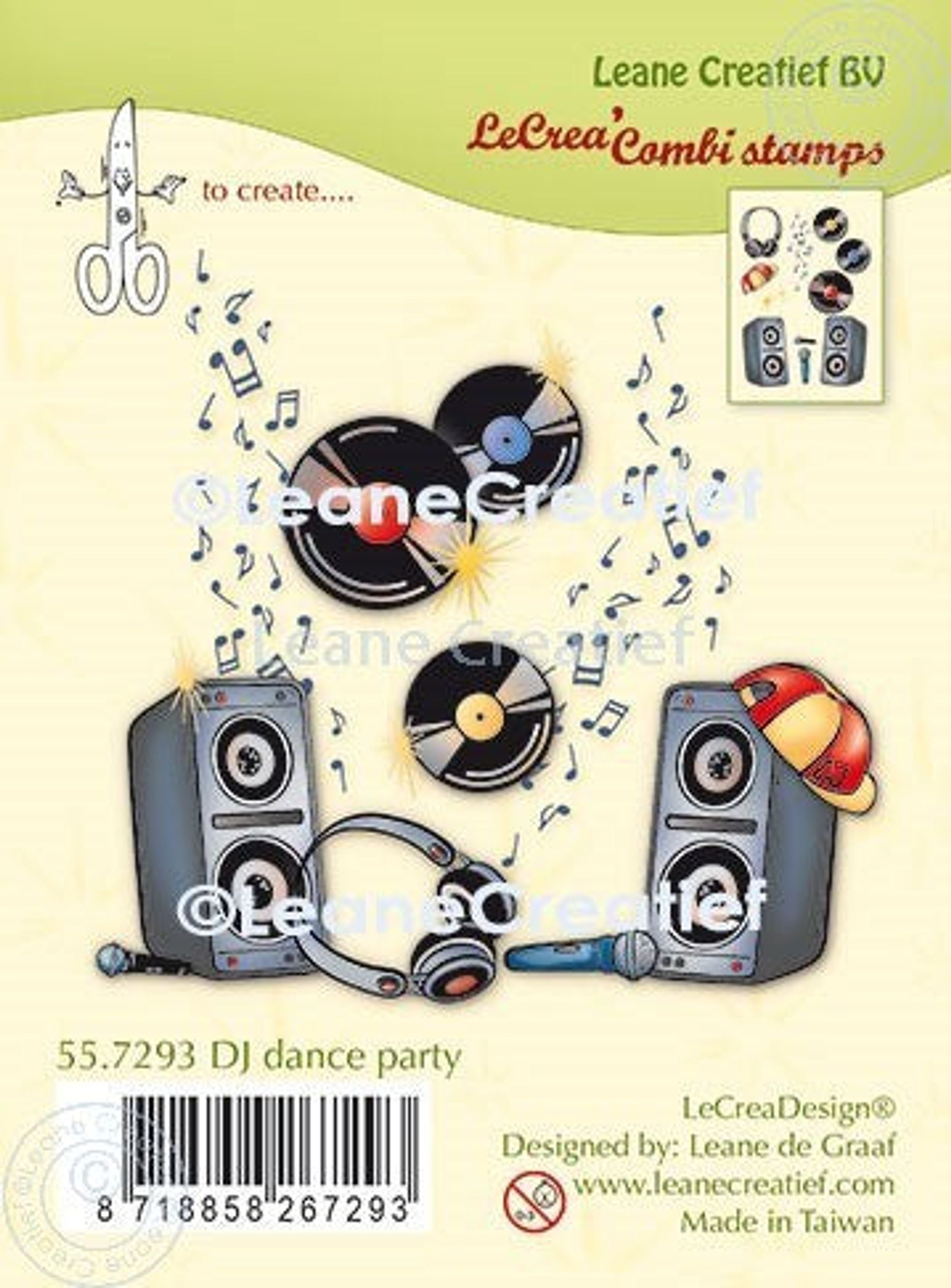 Lecreadesign Combi Clear Stamp DJ Dance Party
