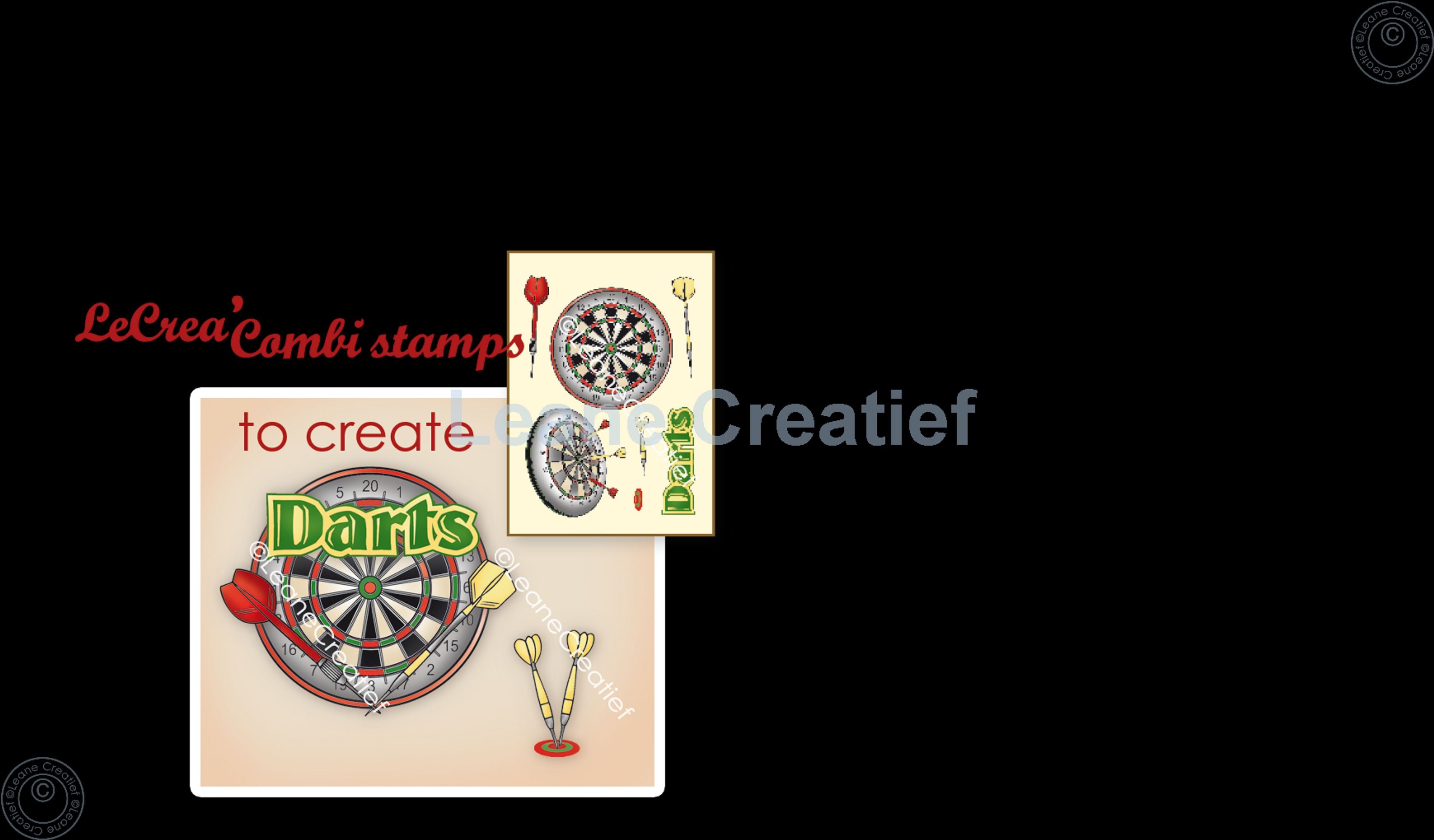LeCreaDesign Combi Clear Stamp Darts Game