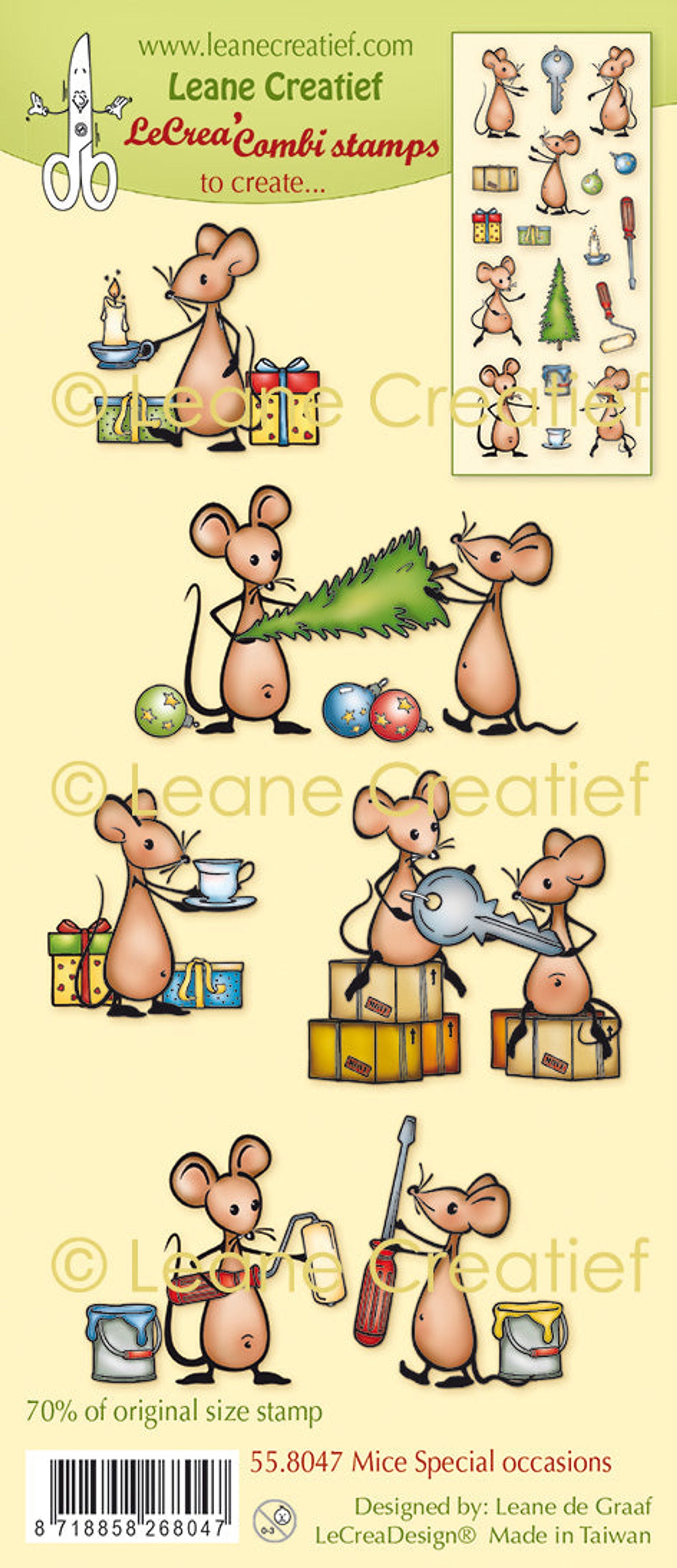 LeCreaDesign Combi Clear Stamp Mice Special Occasions