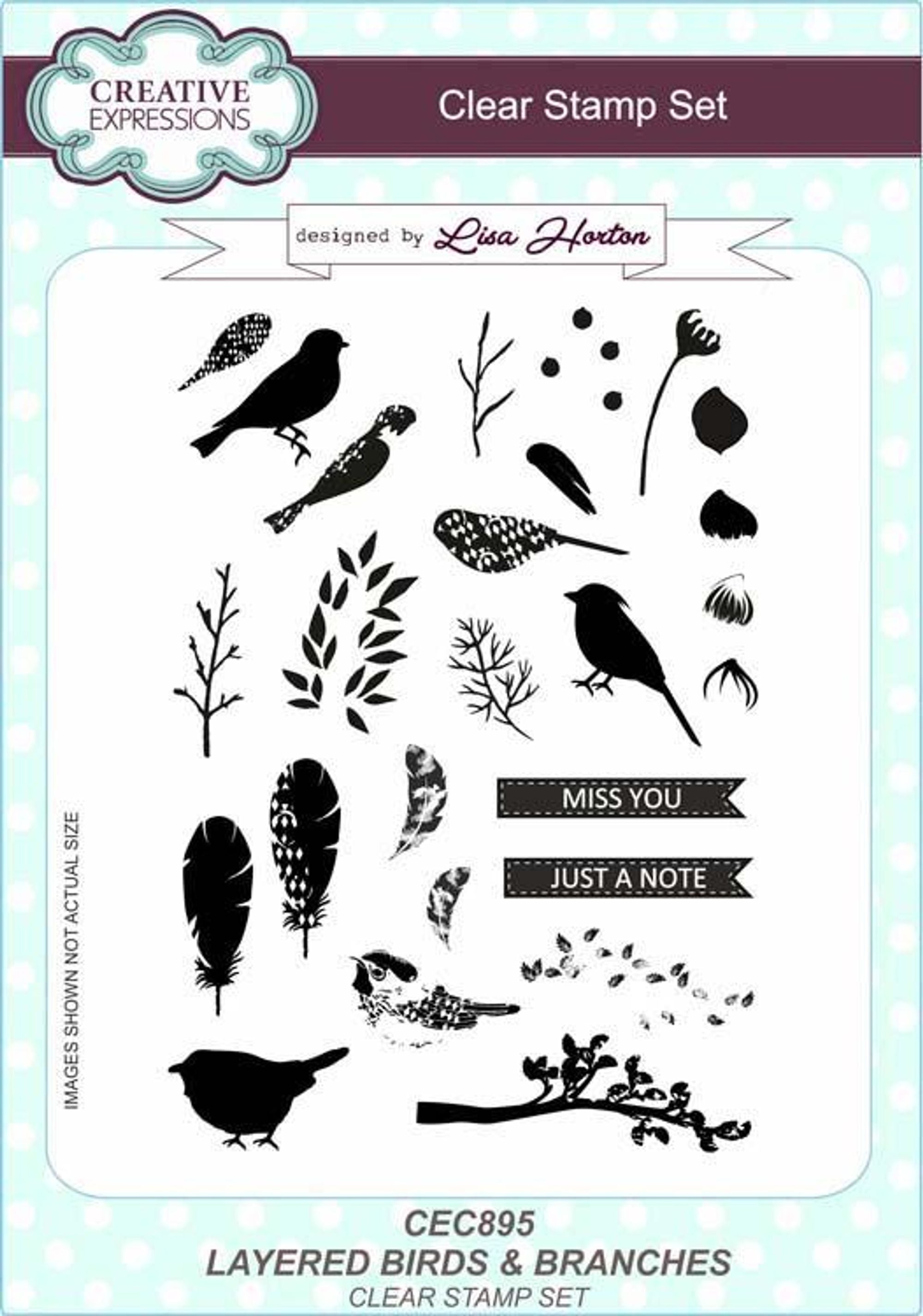 Creative Expressions Layered Birds & Branches A5 Clear Stamp Set