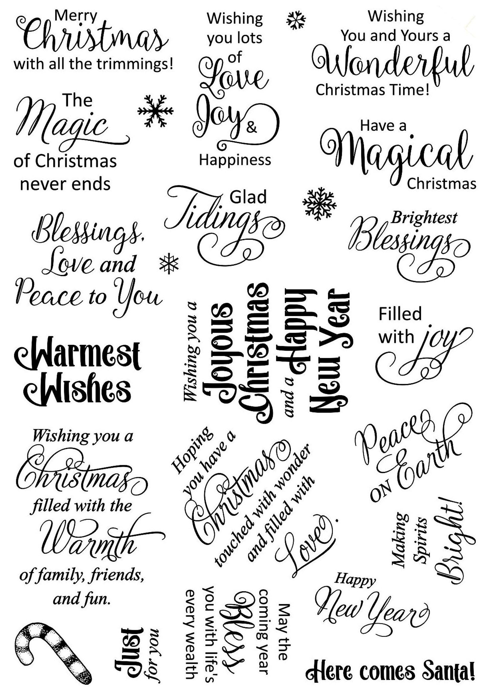 Creative Expressions - Christmas Sayings Clear Stamp Set
